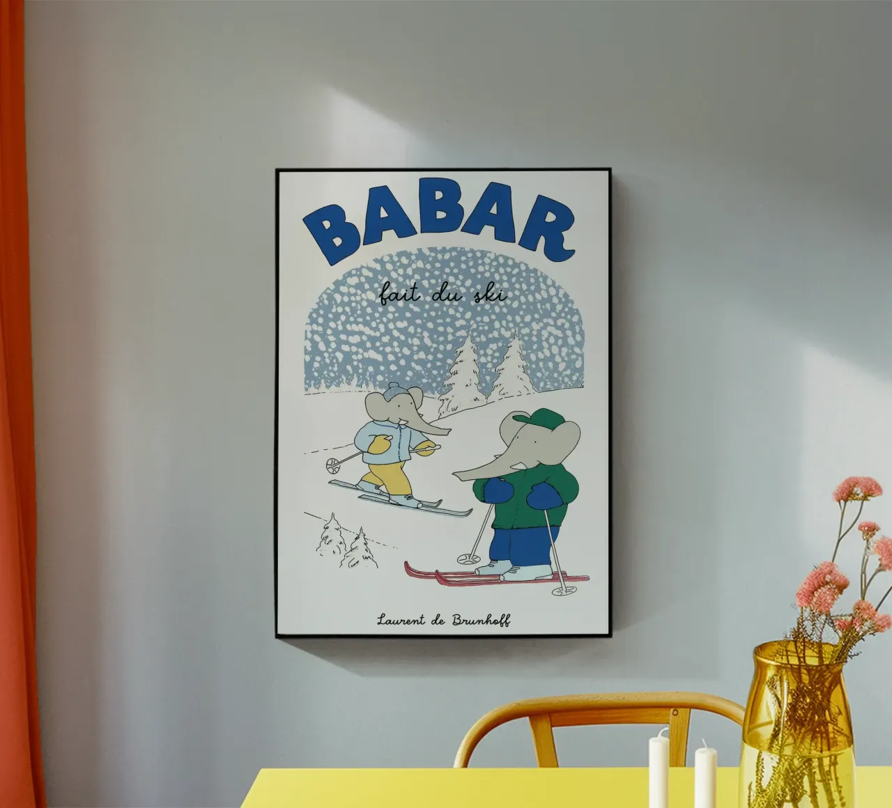 Babar va a sciare plexiglass da Panait Ivascu