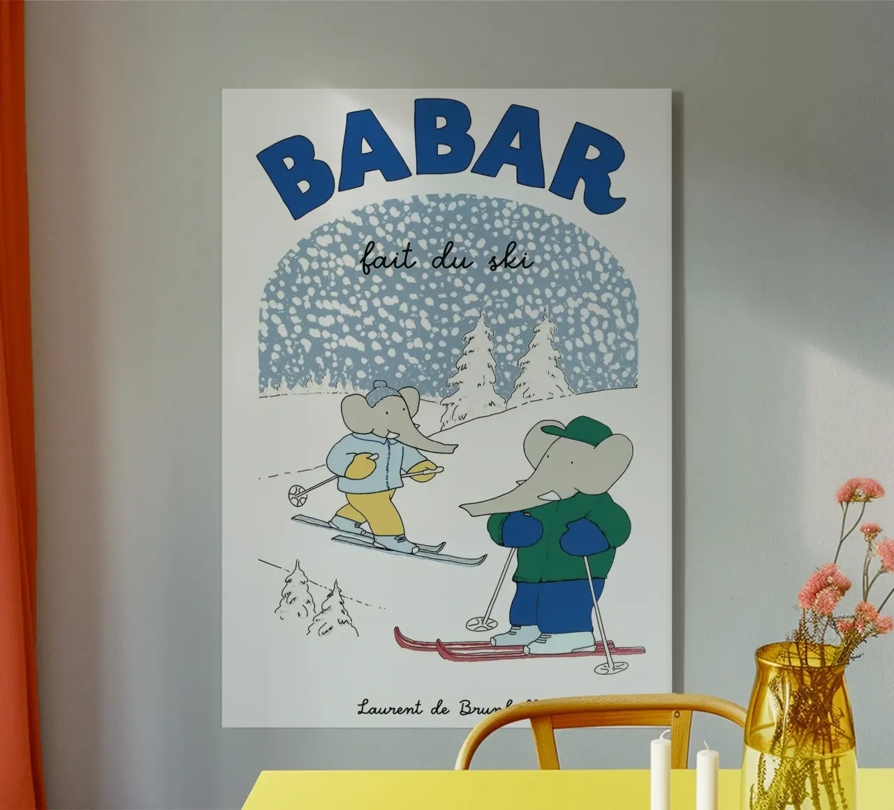 Babar va a sciare plexiglass da Panait Ivascu