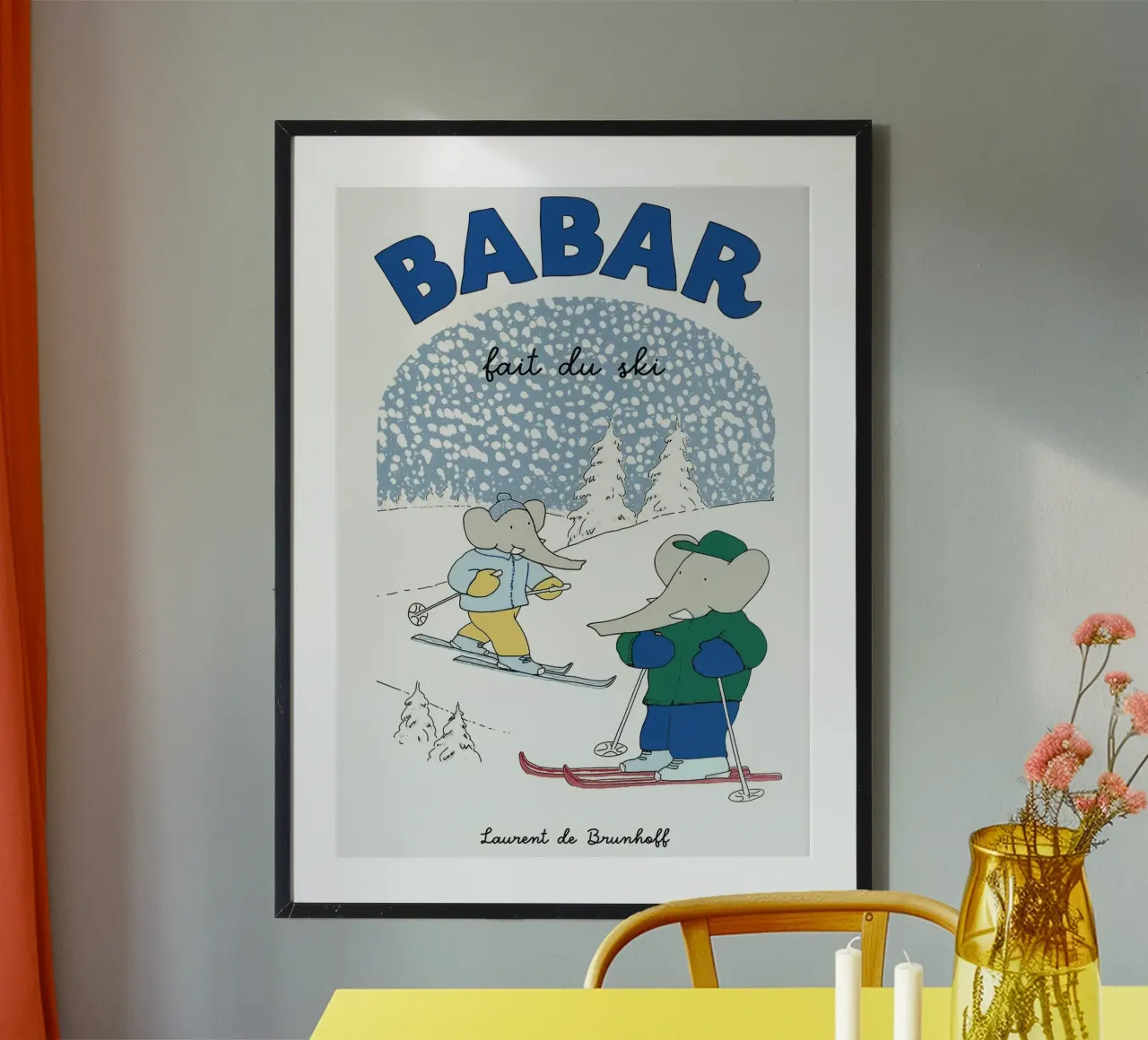 Babar va a sciare carta hahnemühle da Panait Ivascu