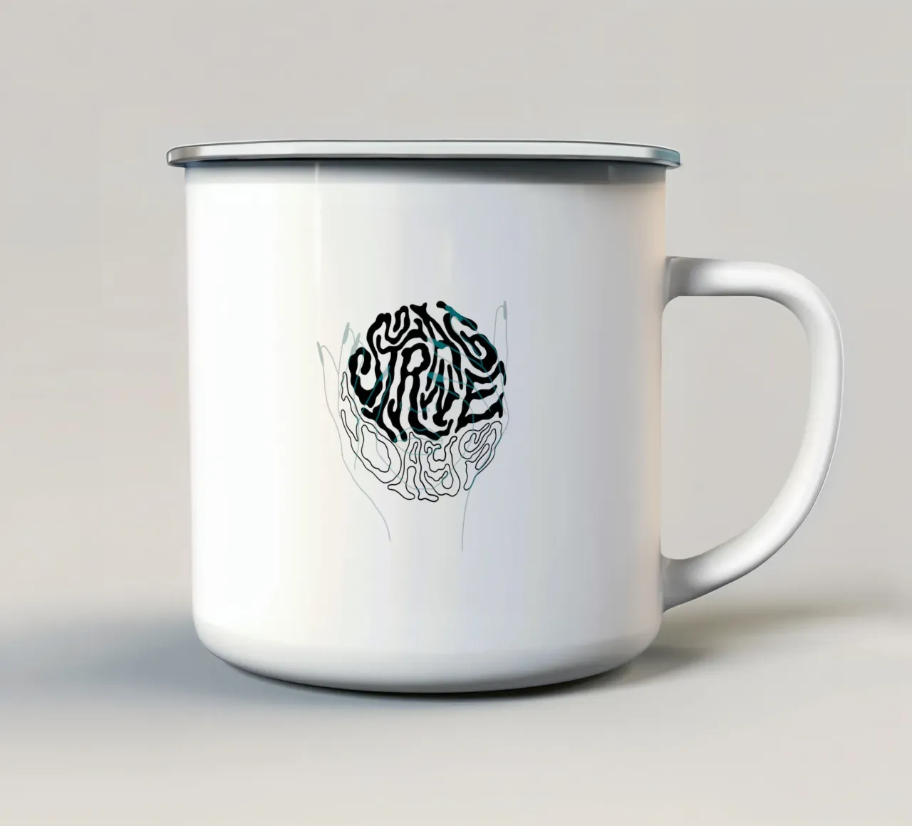 Strange Days Emaille Tasse von byh.illustration