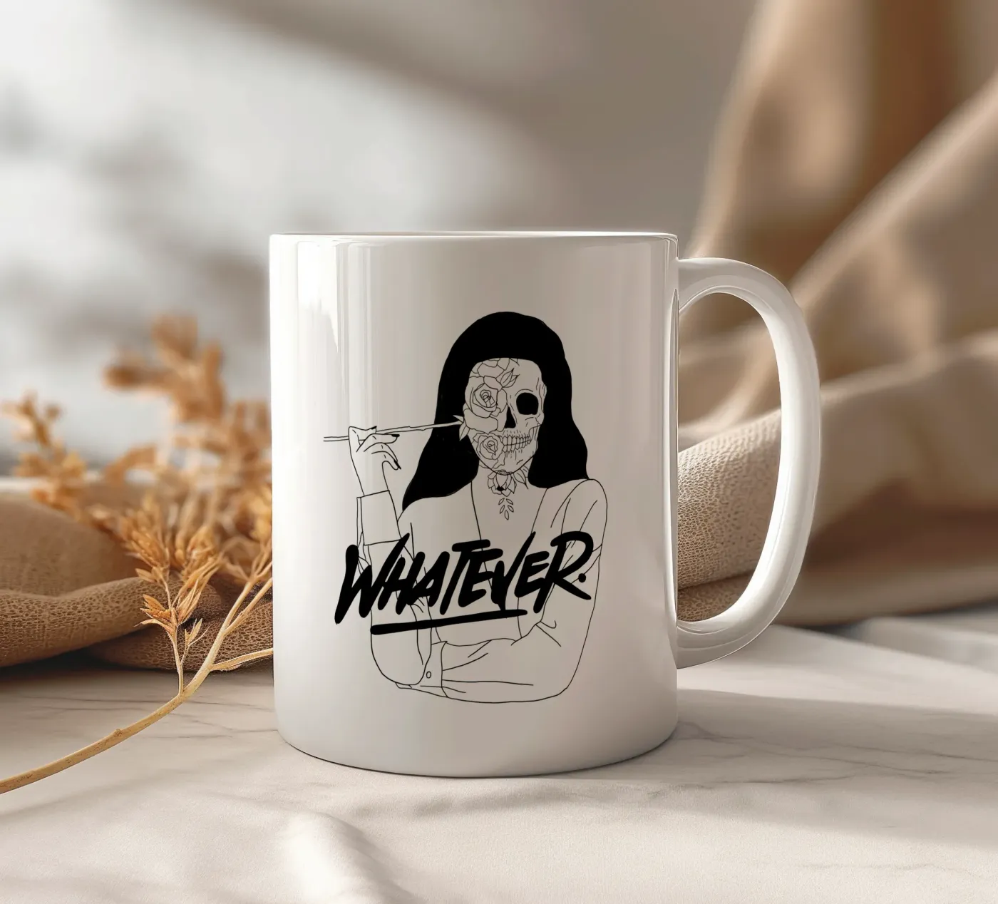 Whatever ceramic mug by byh.illustration