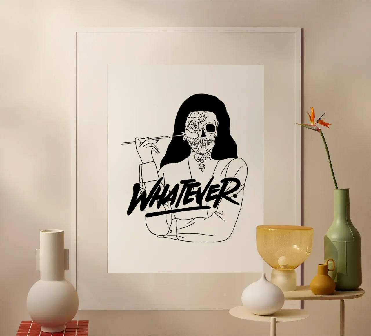 Whatever poster con telaio in alluminio da byh.illustration