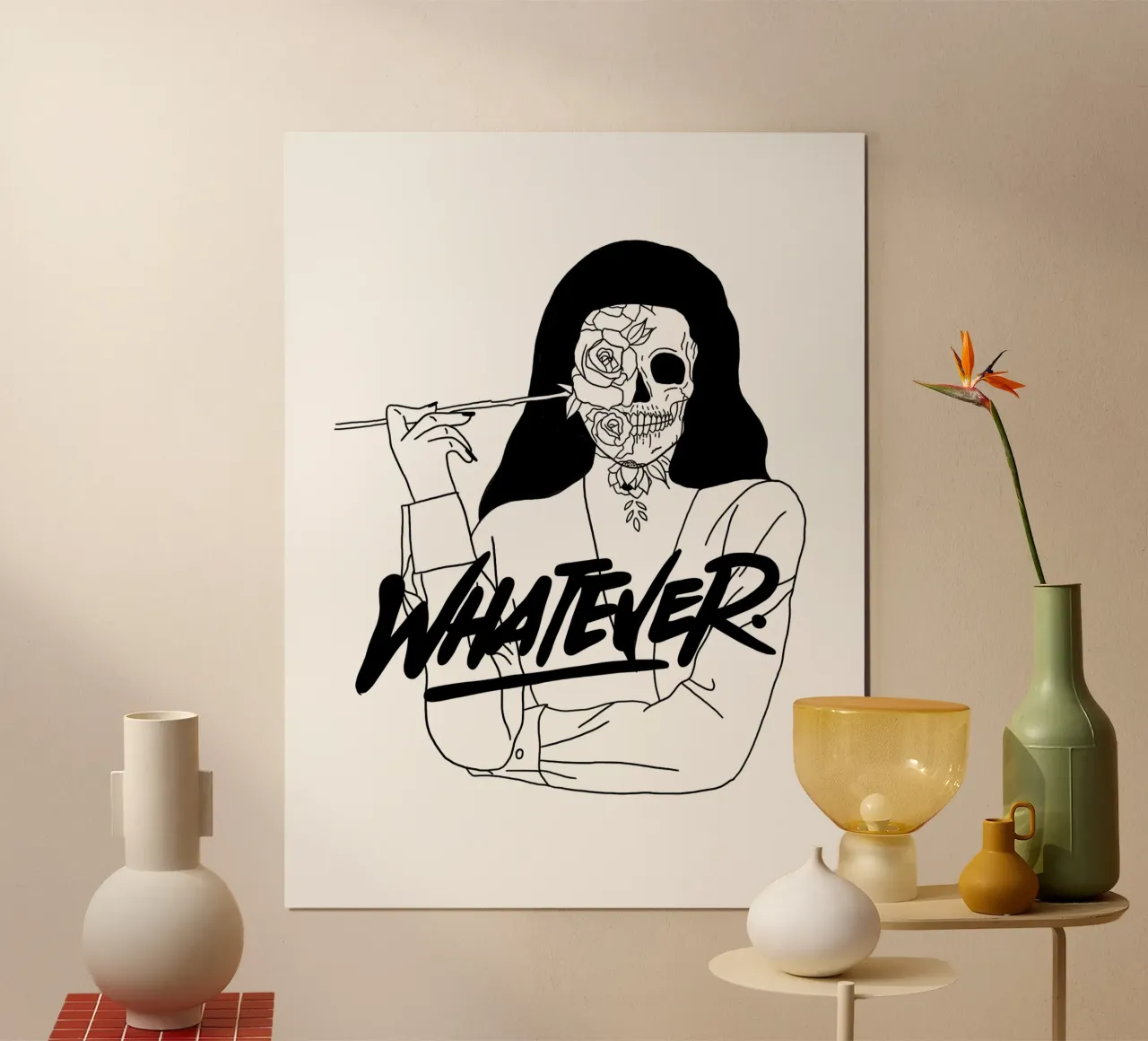 Whatever poster con telaio in alluminio da byh.illustration