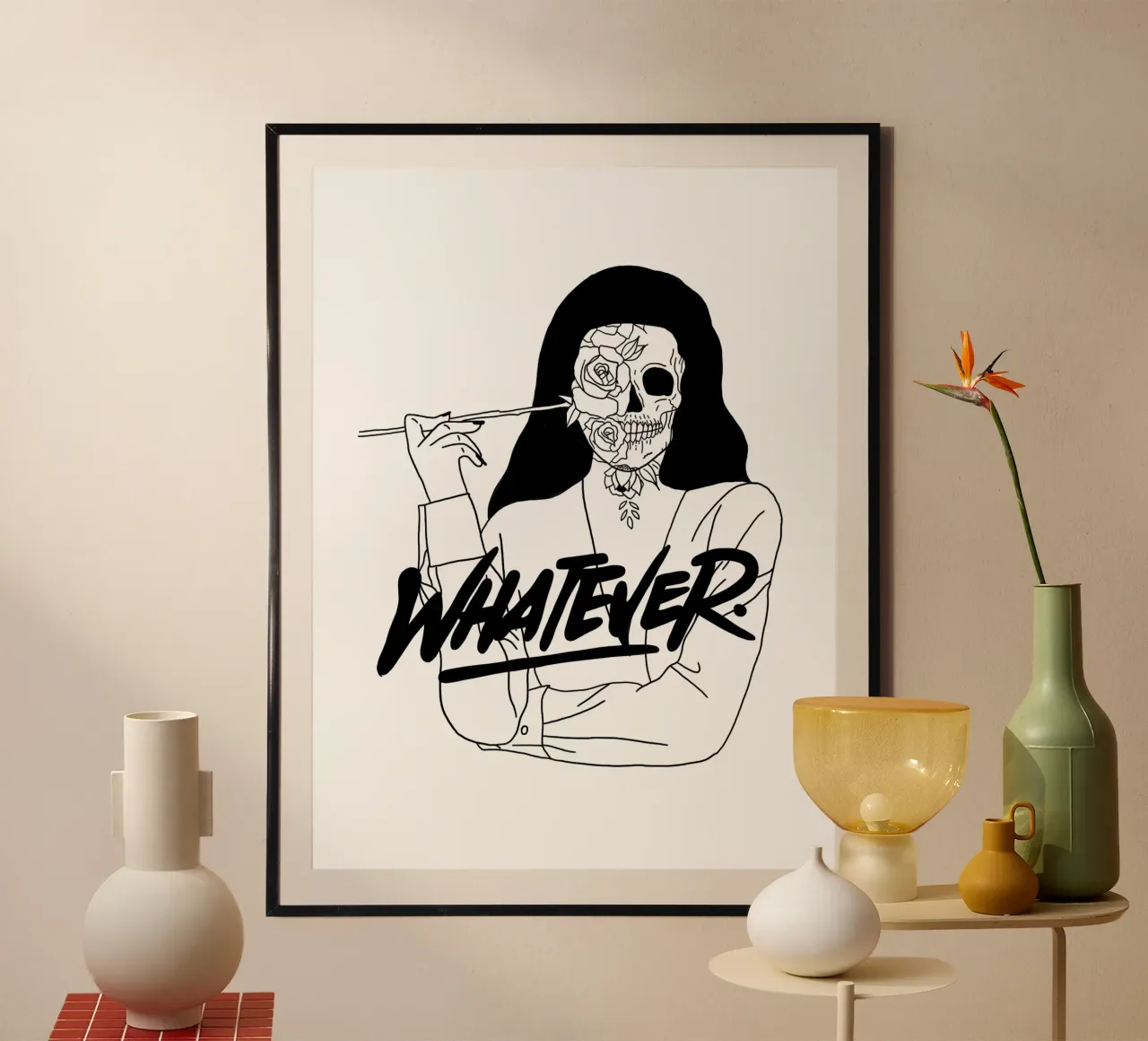Whatever poster con telaio in alluminio da byh.illustration
