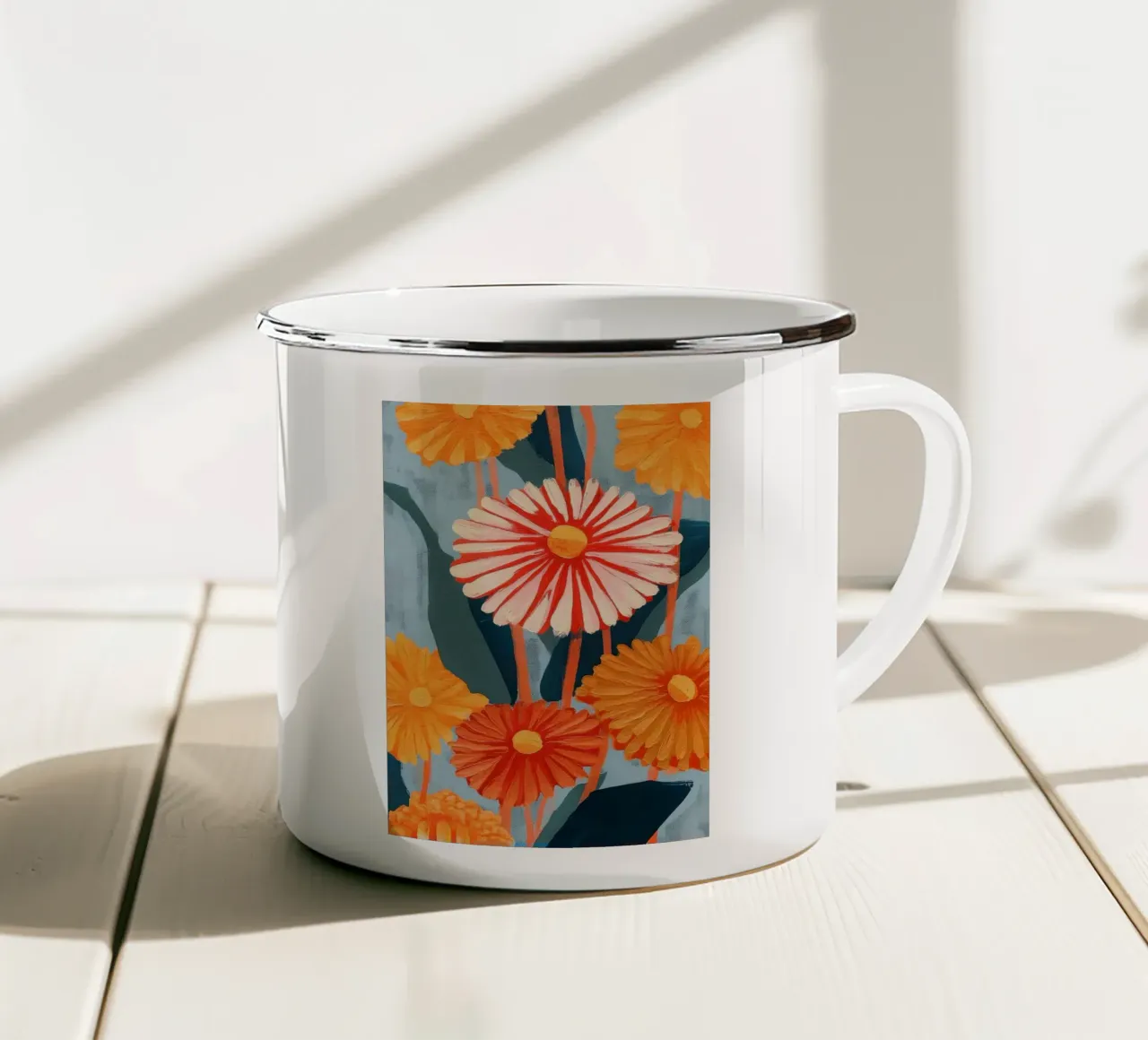 Dahlia Flower Painting tazza in smalto da Flow Line