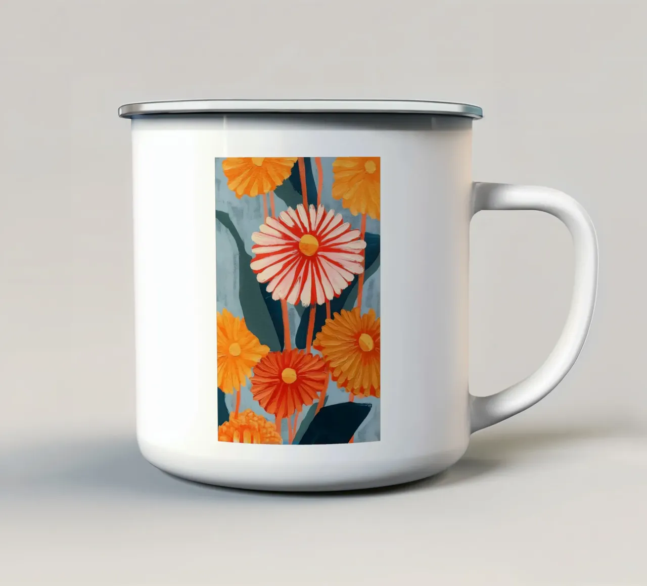 Dahlia Flower Painting tazza in smalto da Flow Line