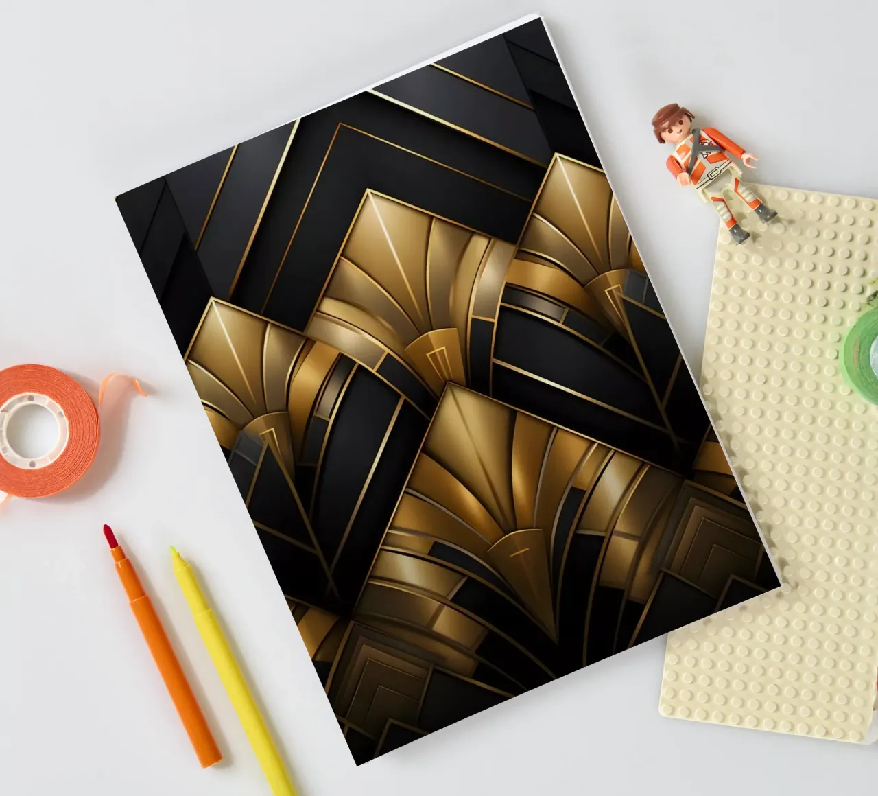 Art Deco 04 notebook by M-Ulrich-Digital Art