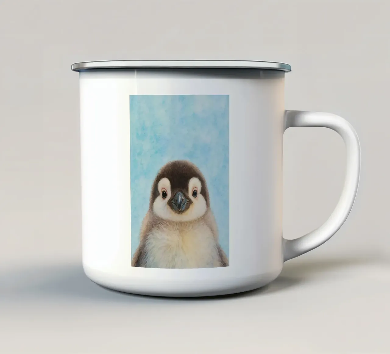 disegno di un pinguino tazza in smalto da sunflower