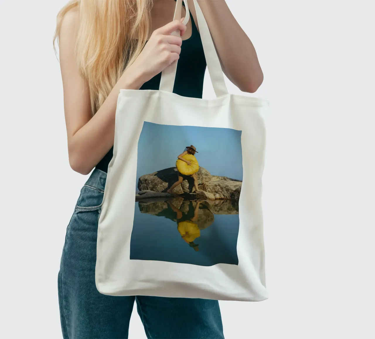 Finding A Spot Slim Aarons 1973 borsa in juta da GEOLOG