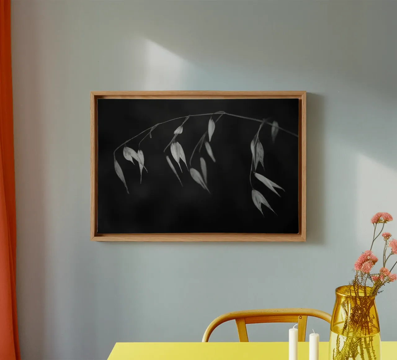 In light of current events II canvas with Floater frame by Tal Paz-Fridman
