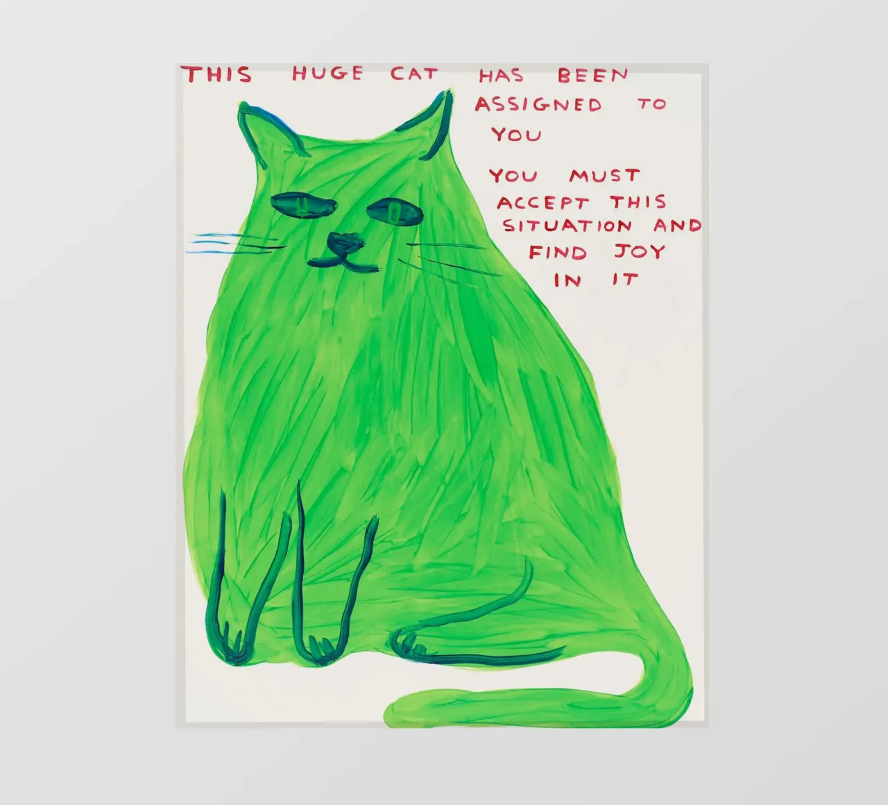 david shrigley gatti telo in pvc da Annie