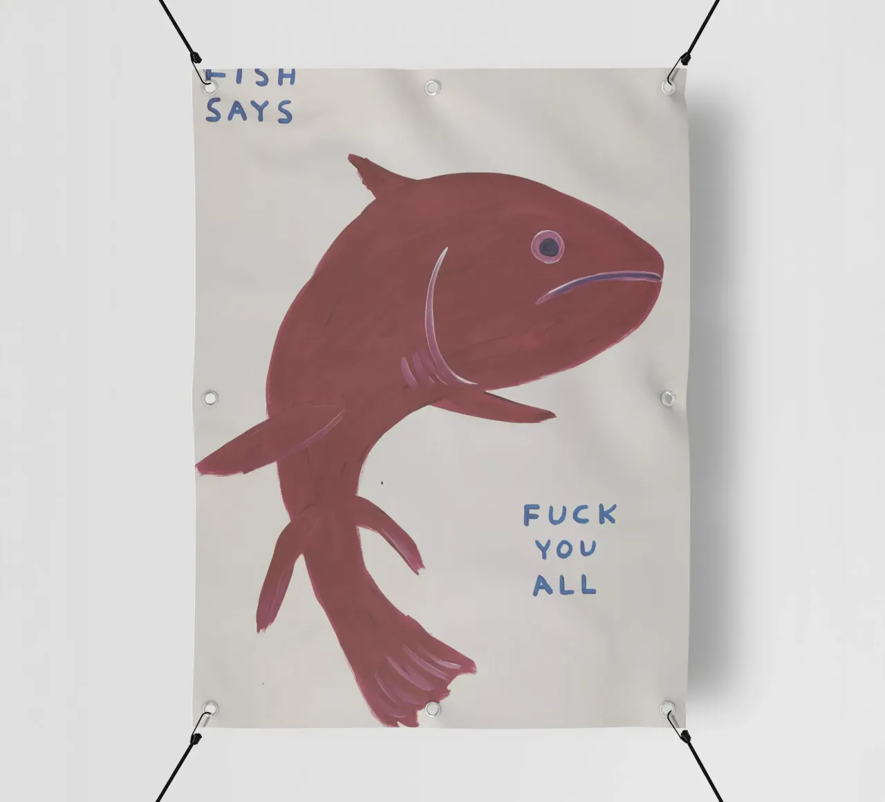 il pesce dice: "Fanculo a tutti". telo in pvc da Annie