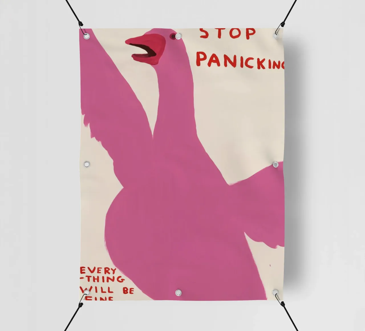 david shrigley smette di farsi prendere dal panico telo in pvc da Annie