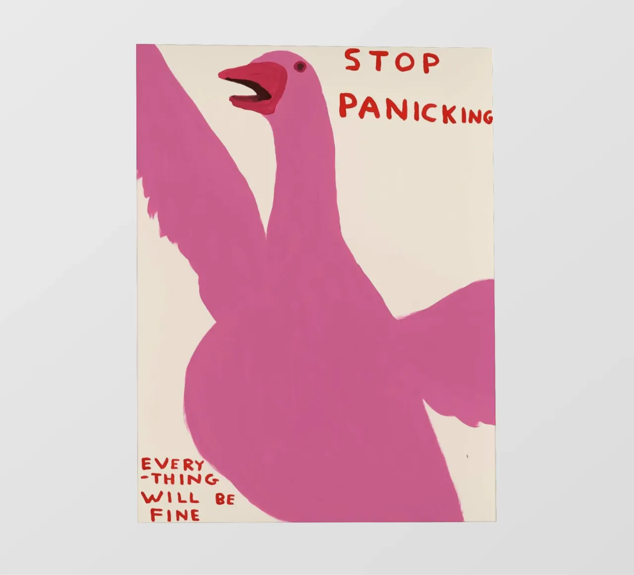 david shrigley smette di farsi prendere dal panico telo in pvc da Annie