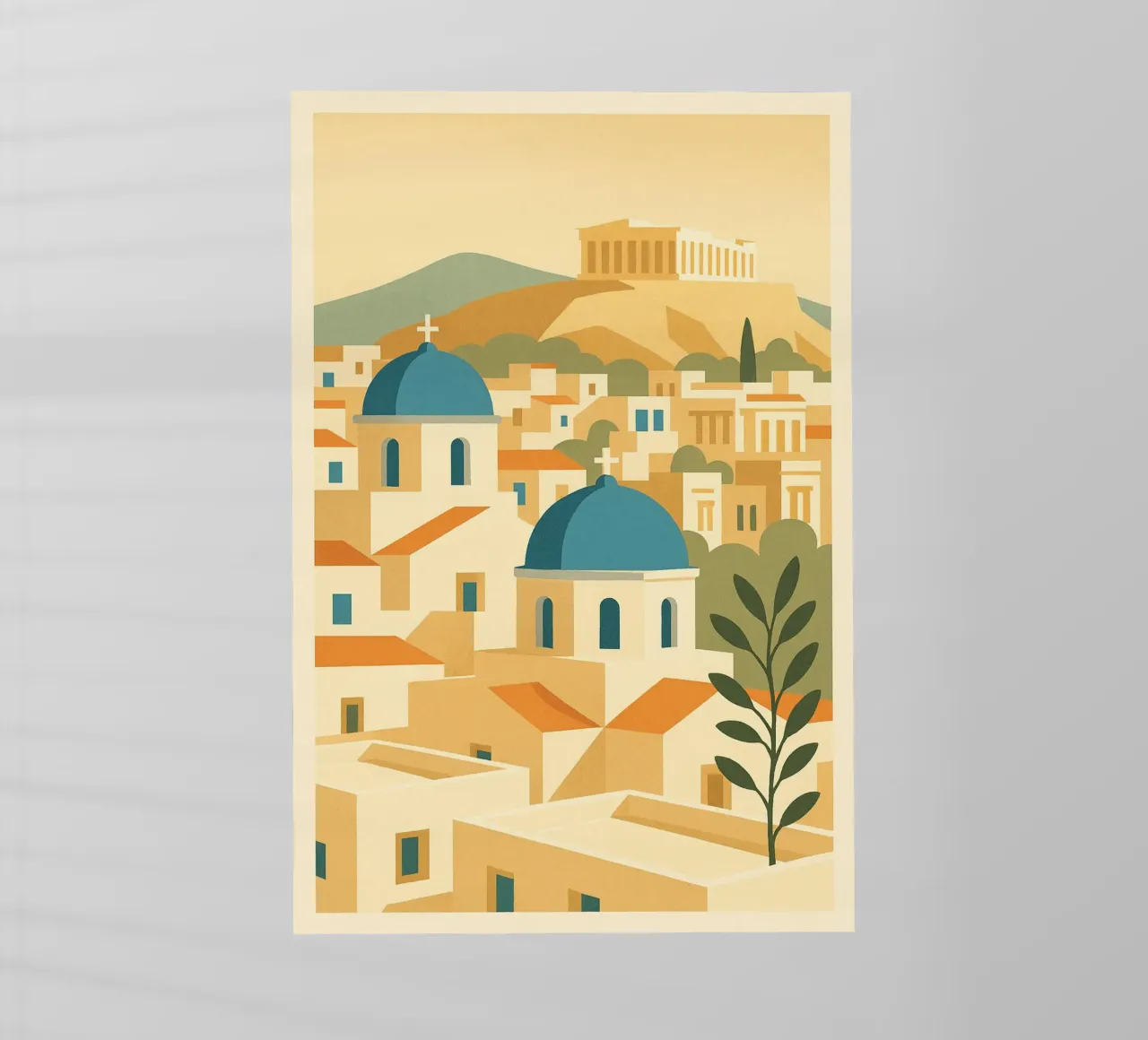 Atene a colori: viaggio nella Grecia d'epoca pellicola backlit da JETLAG | affiches voyage