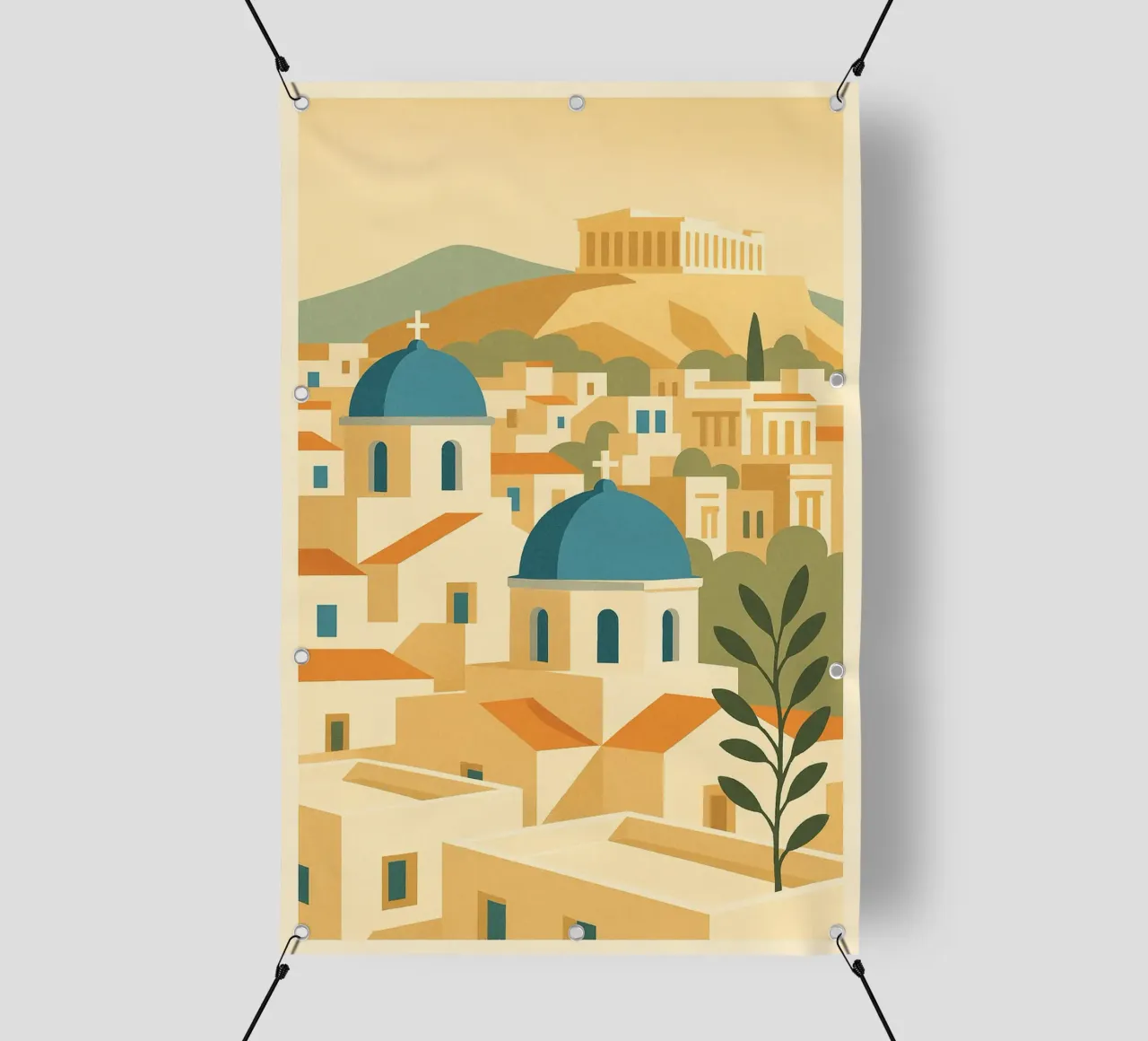 Atene a colori: viaggio nella Grecia d'epoca telo in pvc da JETLAG | affiches voyage