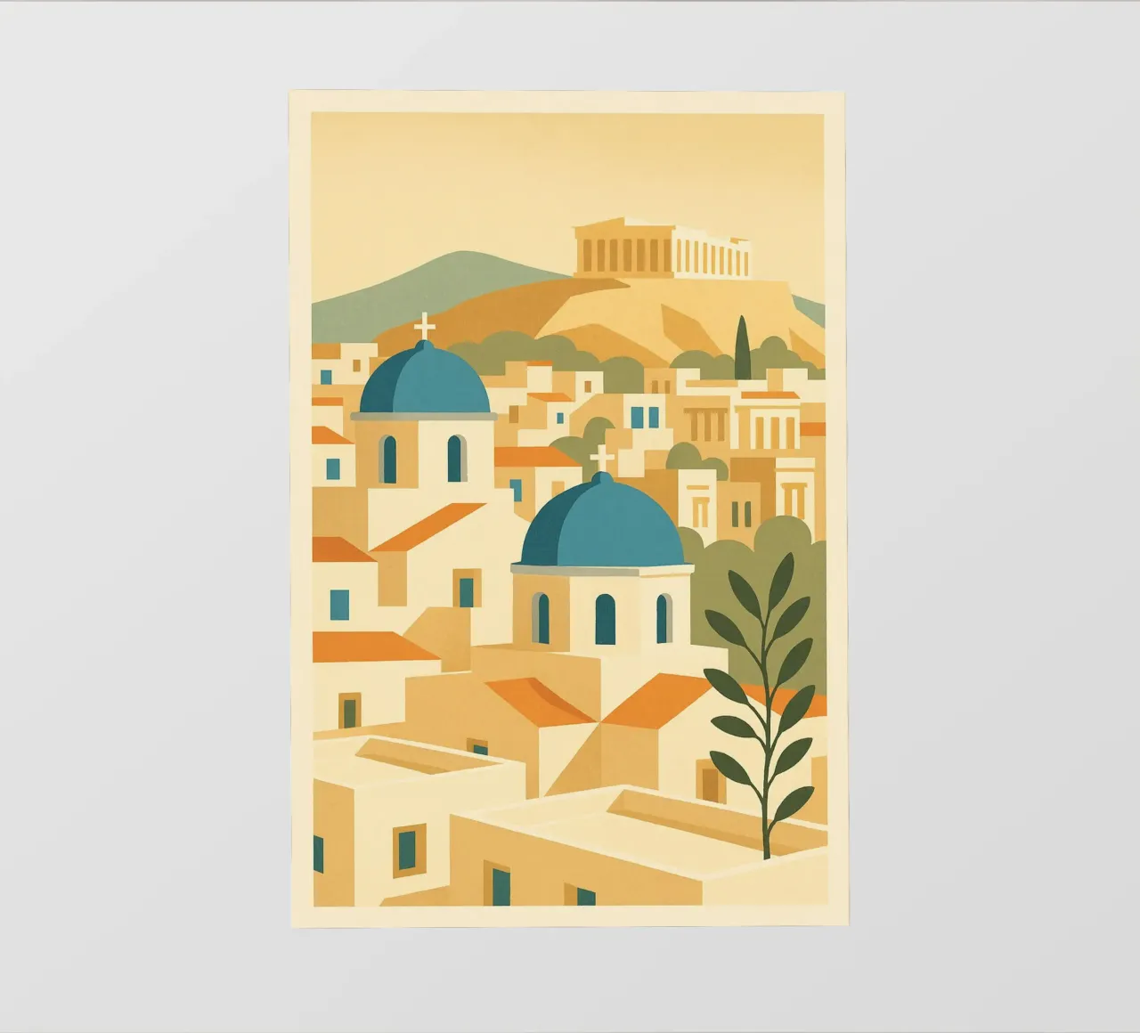 Atene a colori: viaggio nella Grecia d'epoca telo in pvc da JETLAG | affiches voyage