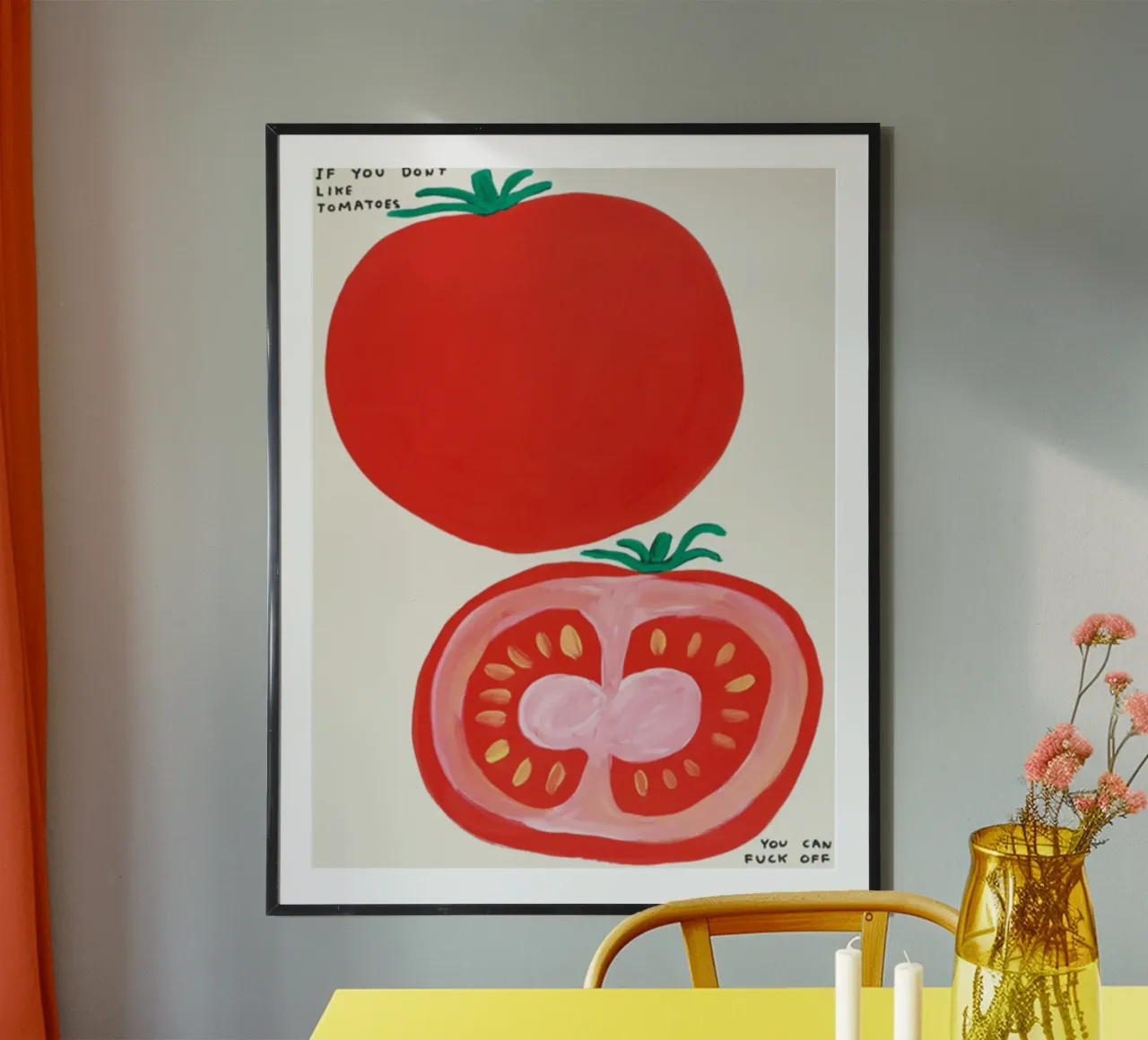 Se non ti piacciono i pomodori - Poster di David Shrigley carta hahnemühle da Annie