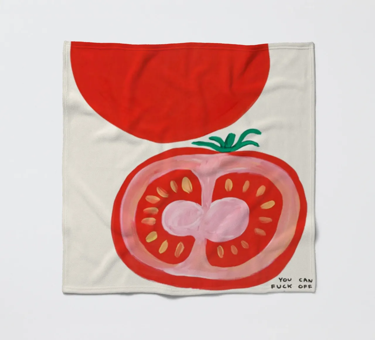 Se non ti piacciono i pomodori - Poster di David Shrigley coperta in pile da Annie