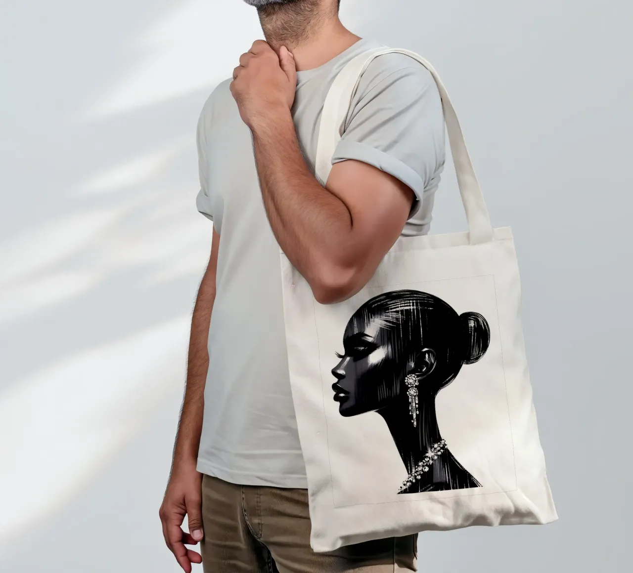 Beauty Fashion Portrait tote bag by ARTOMATIC