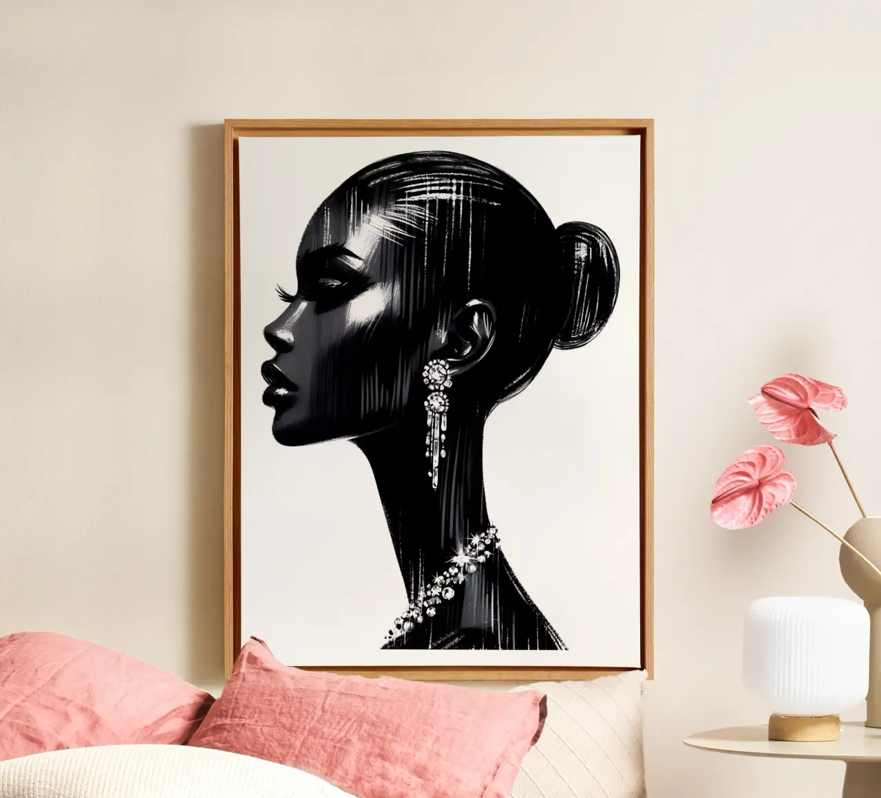 Beauty Fashion Portrait canvas by ARTOMATIC