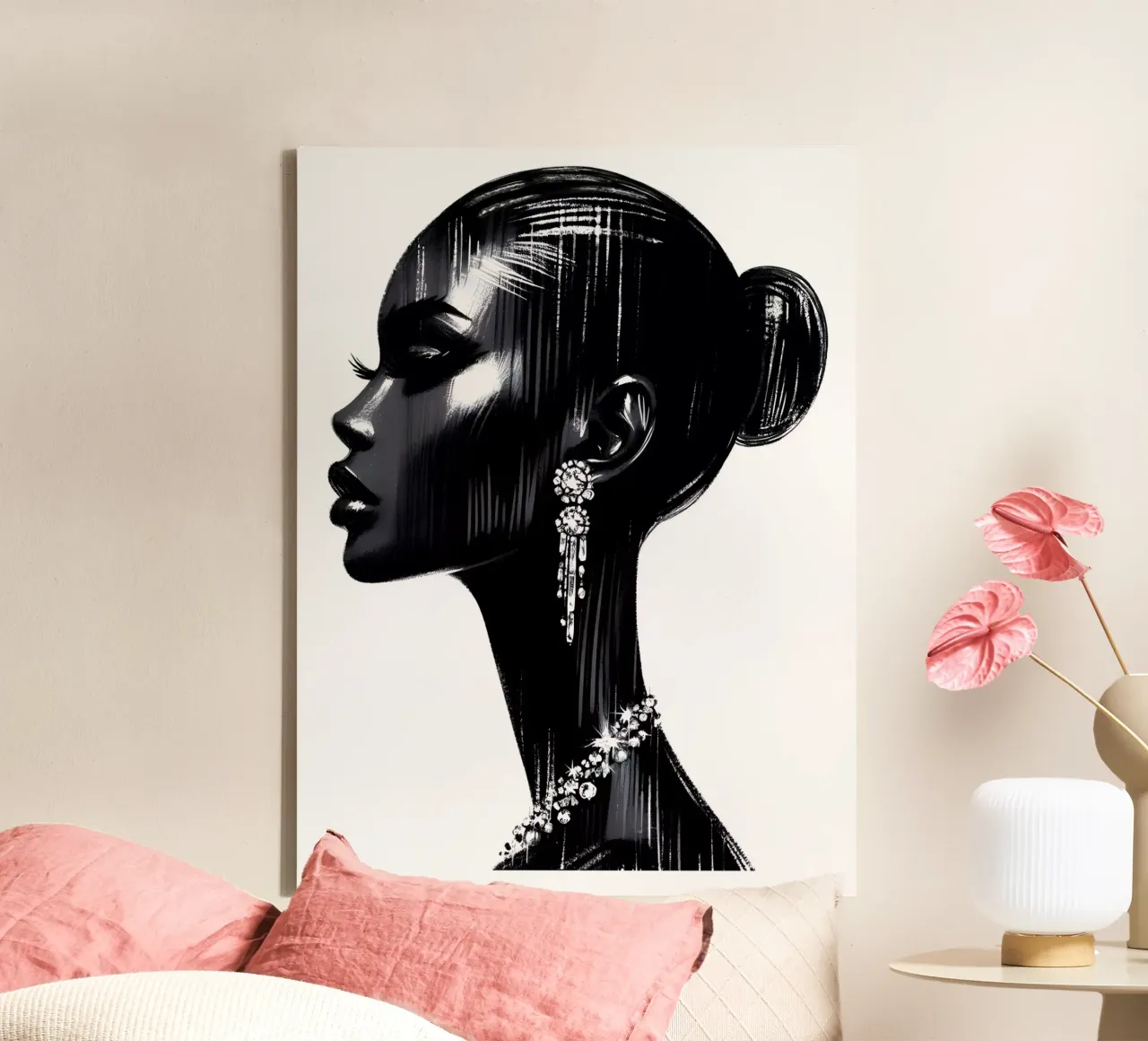 Beauty Fashion Portrait canvas by ARTOMATIC