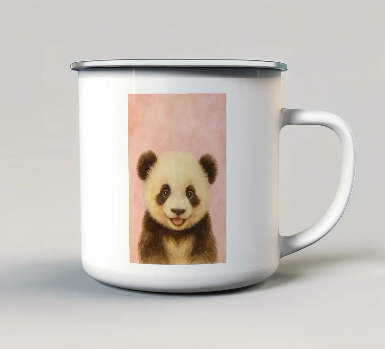 disegno di un cucciolo di panda tazza in smalto da sunflower