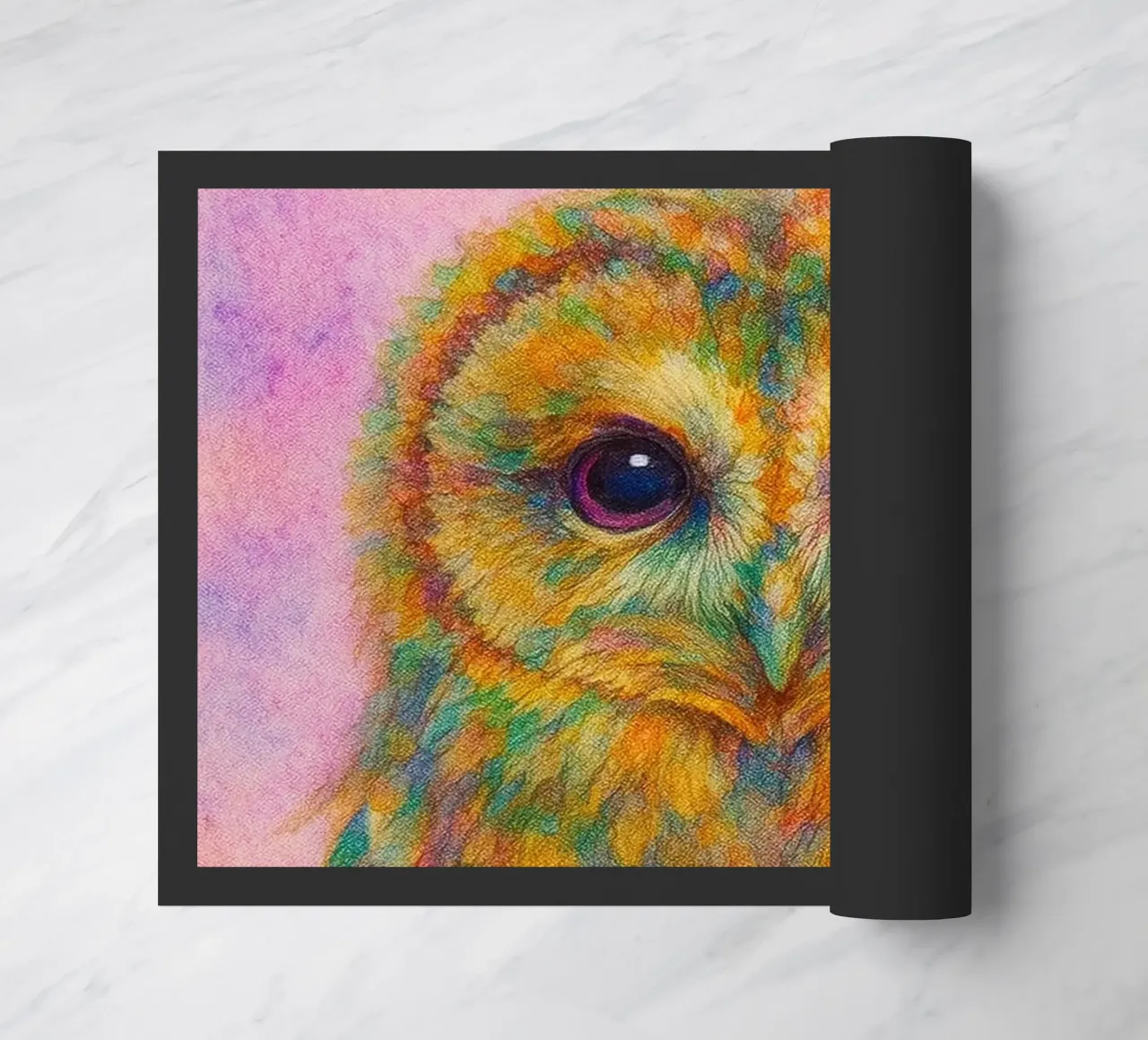 disegno di un gufo zerbino da sunflower