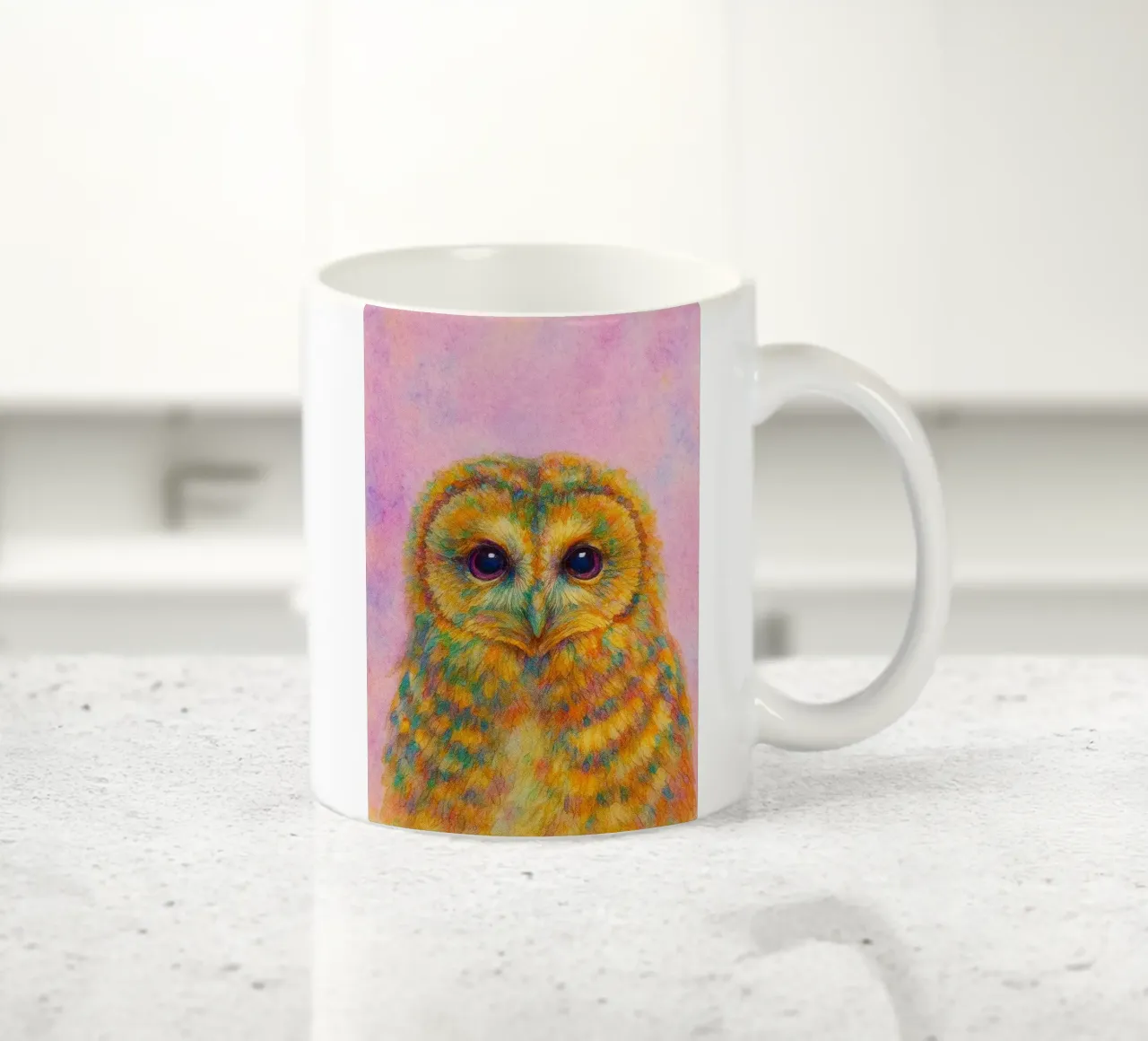 disegno di un gufo tazza in ceramica da sunflower