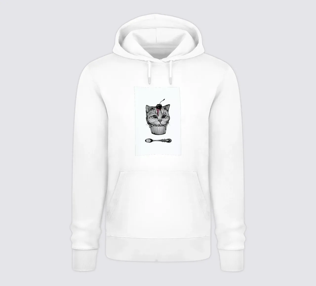 Cupcat felpa con cappuccio da Maria Vdovichenko