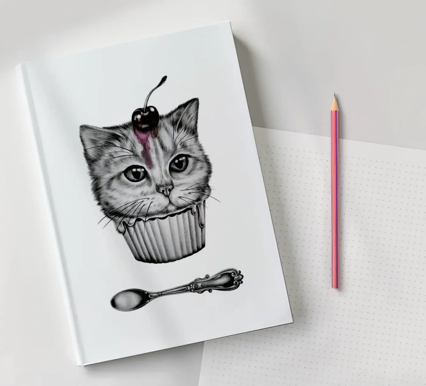 Cupcat notebook by Maria Vdovichenko