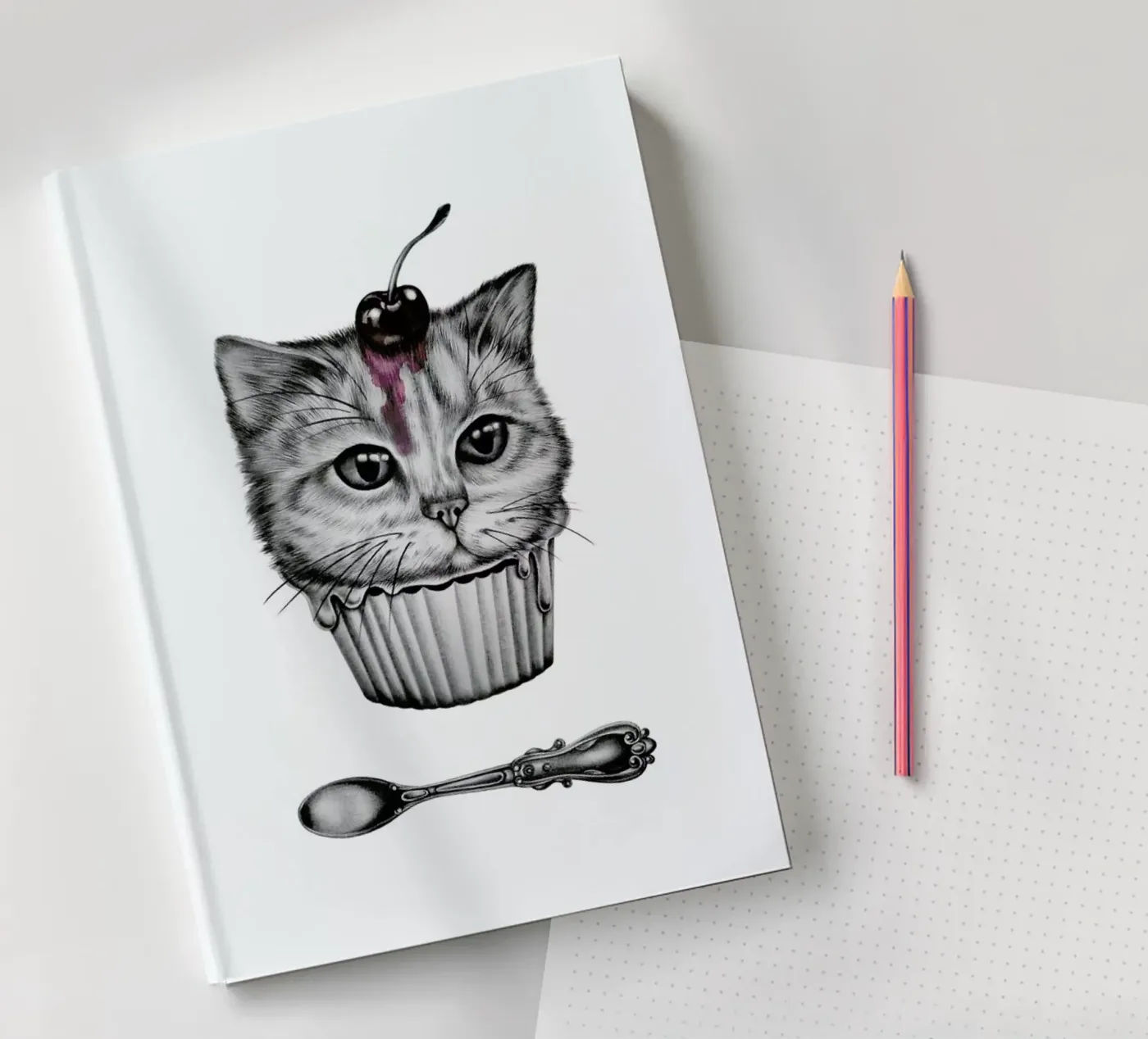 Cupcat Notizbuch von Maria Vdovichenko