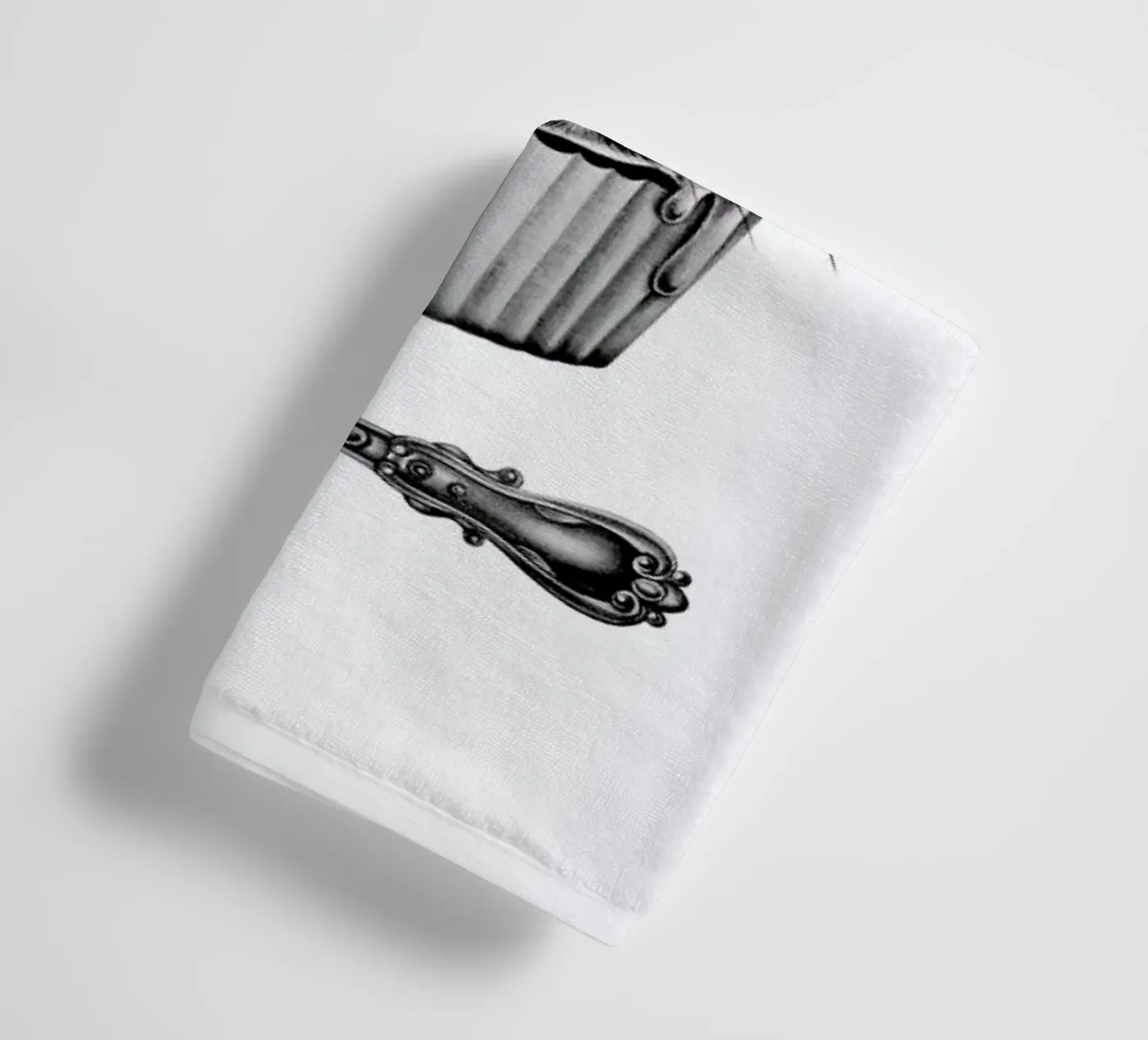 Cupcat towel by Maria Vdovichenko