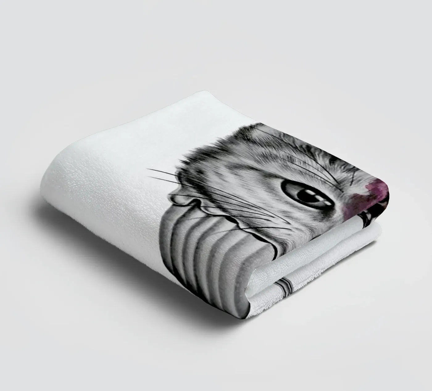 Cupcat badhanddoek van Maria Vdovichenko
