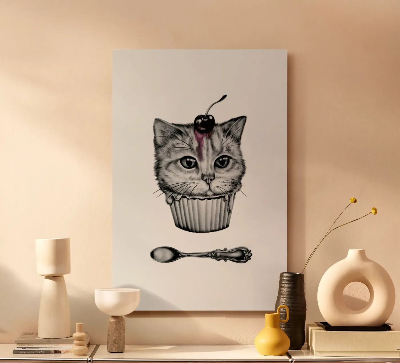 Cupcat alluminio dibond da Maria Vdovichenko