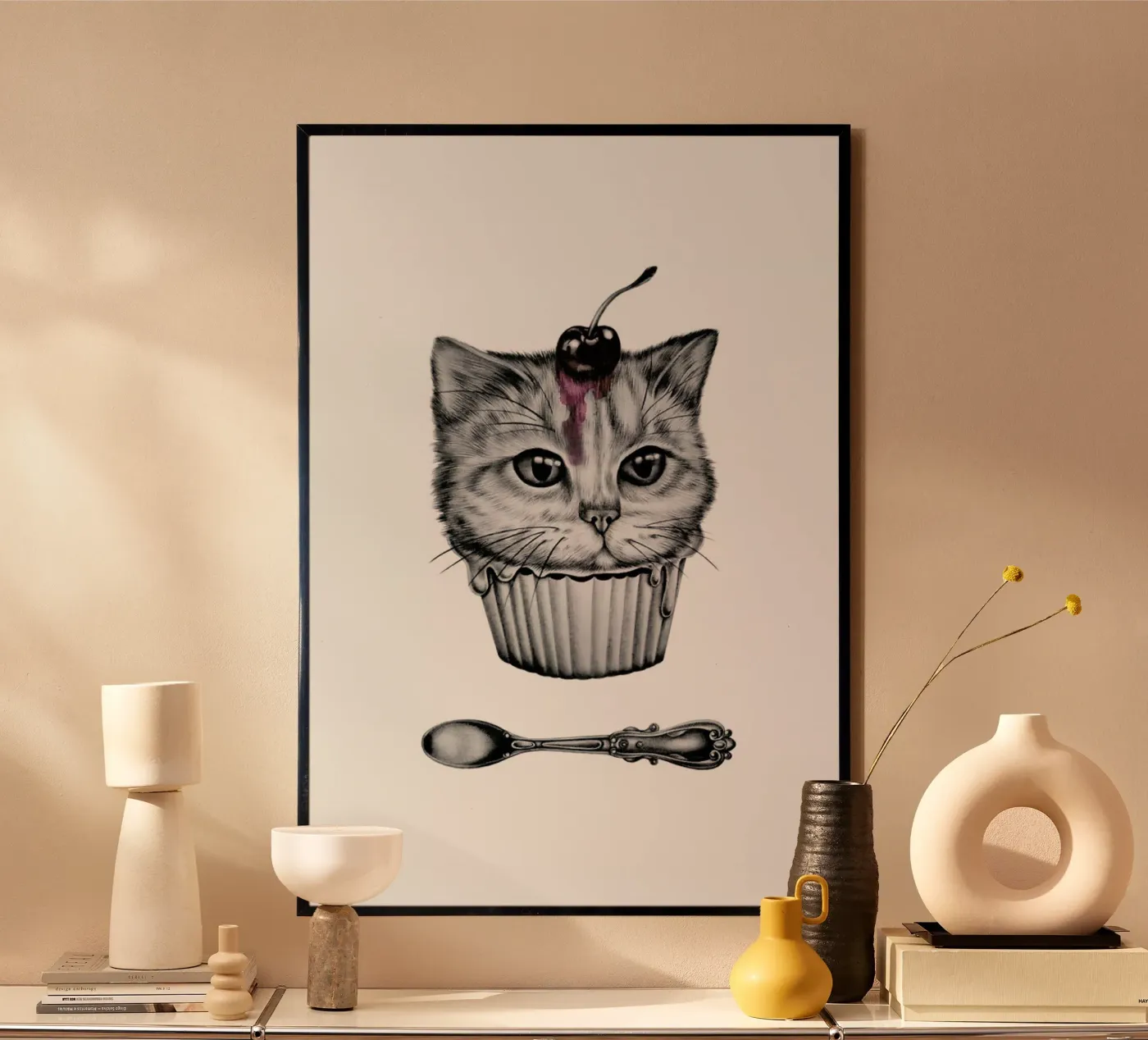 Cupcat poster van Maria Vdovichenko