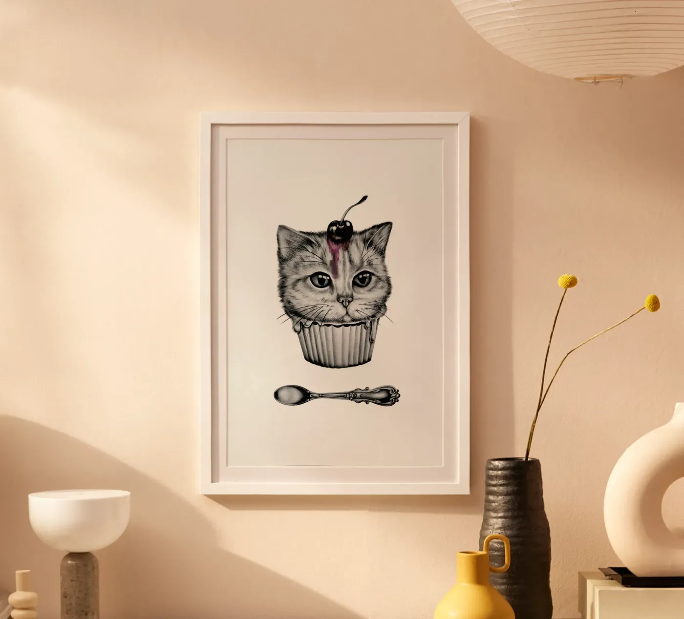 Cupcat poster van Maria Vdovichenko
