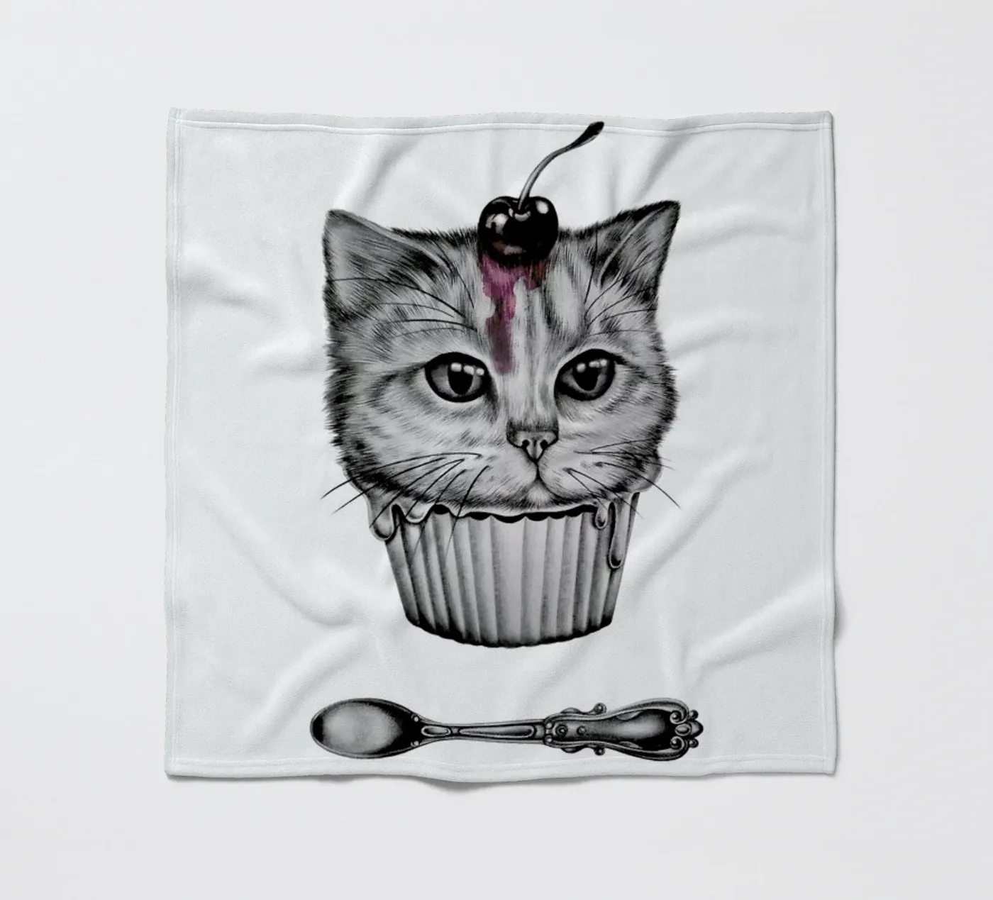 Cupcat plaid polaire de Maria Vdovichenko