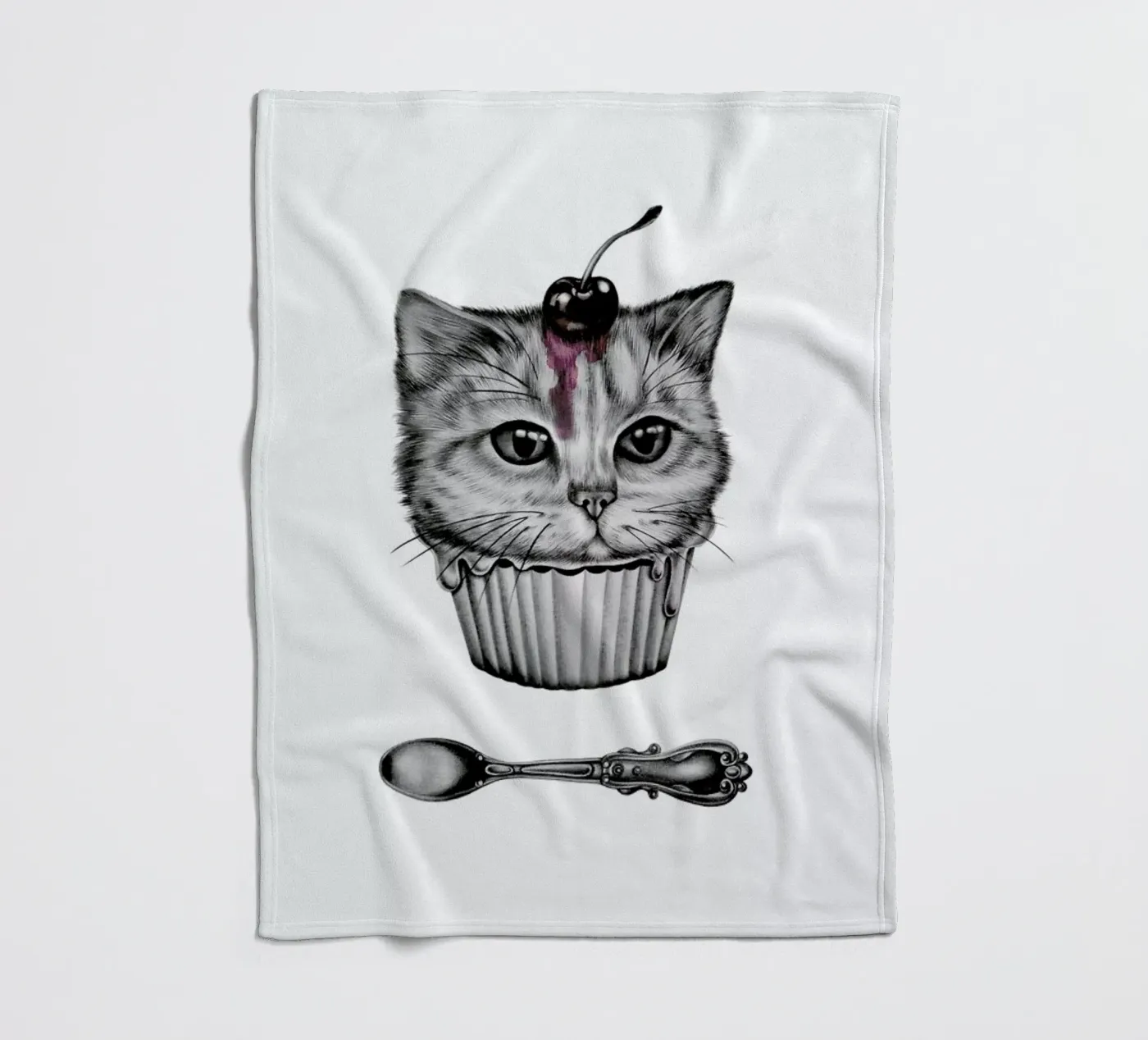 Cupcat Fleecedecke von Maria Vdovichenko