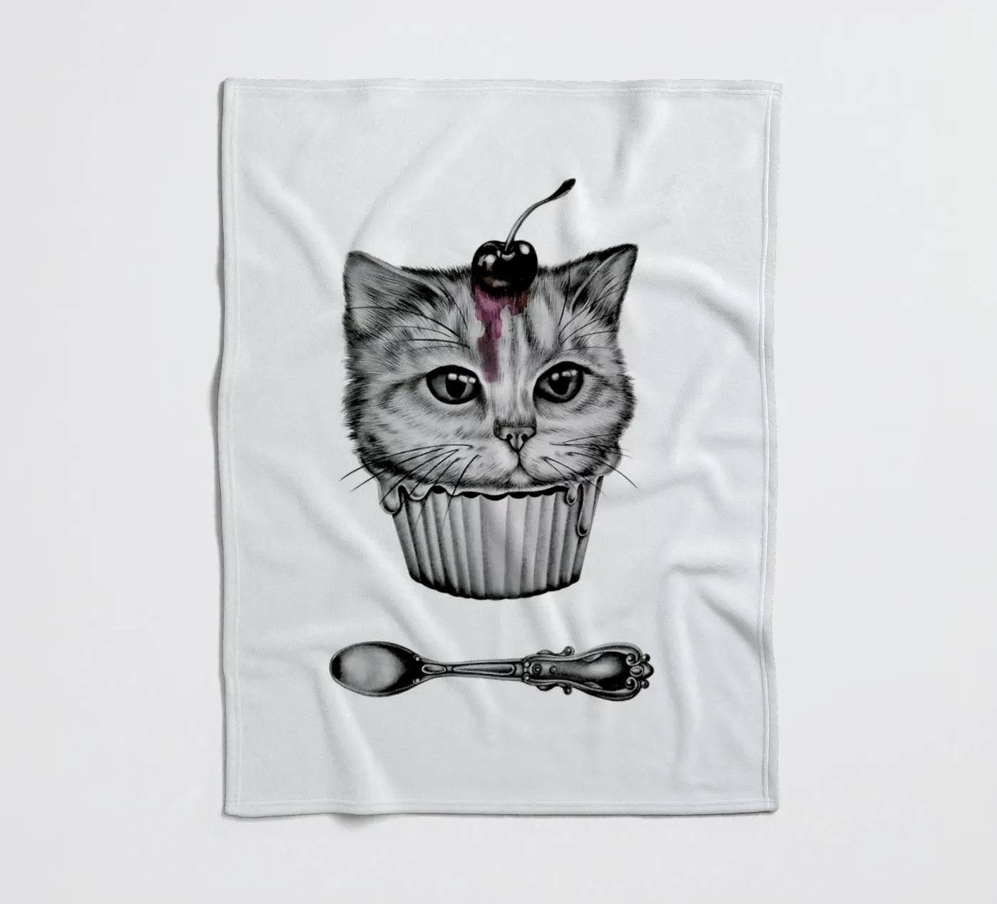 Cupcat plaid polaire de Maria Vdovichenko