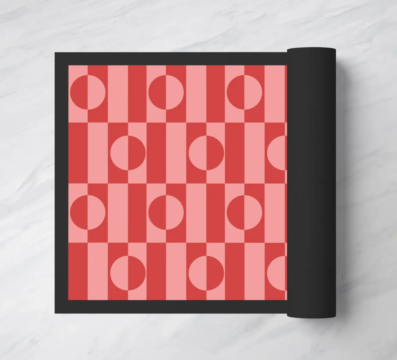 Rose eclectic geometric mid century modern pattern zerbino da TijanaArtStudio88
