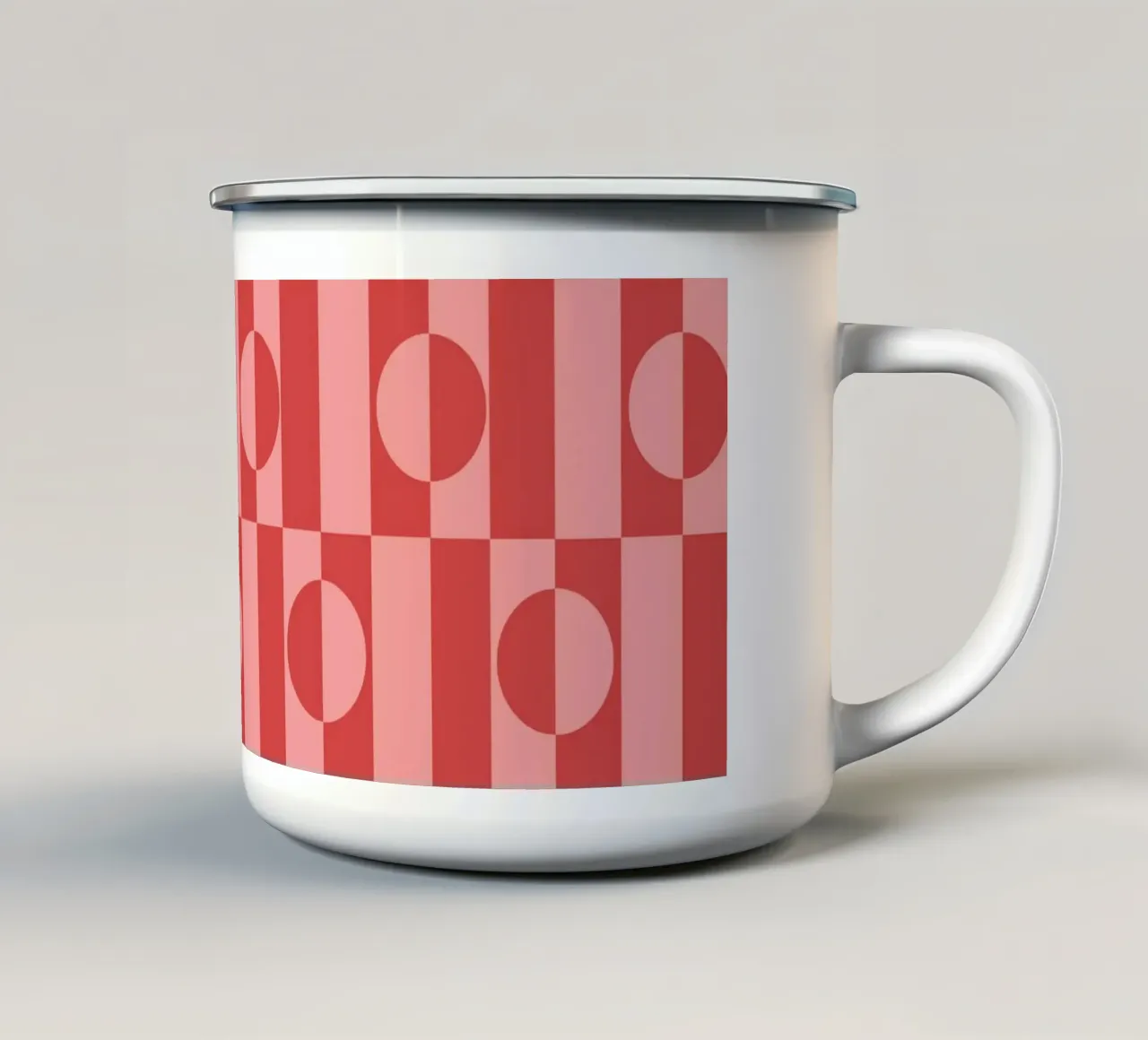 Rose eclectic geometric mid century modern pattern tazza in smalto da TijanaArtStudio88