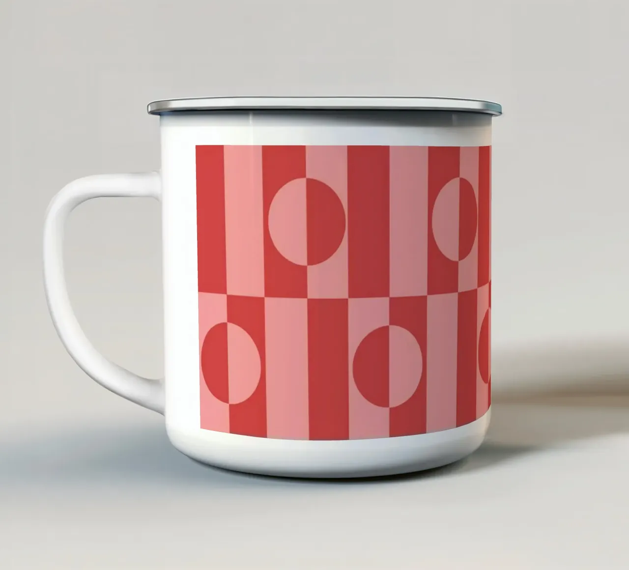 Rose eclectic geometric mid century modern pattern tazza in smalto da TijanaArtStudio88