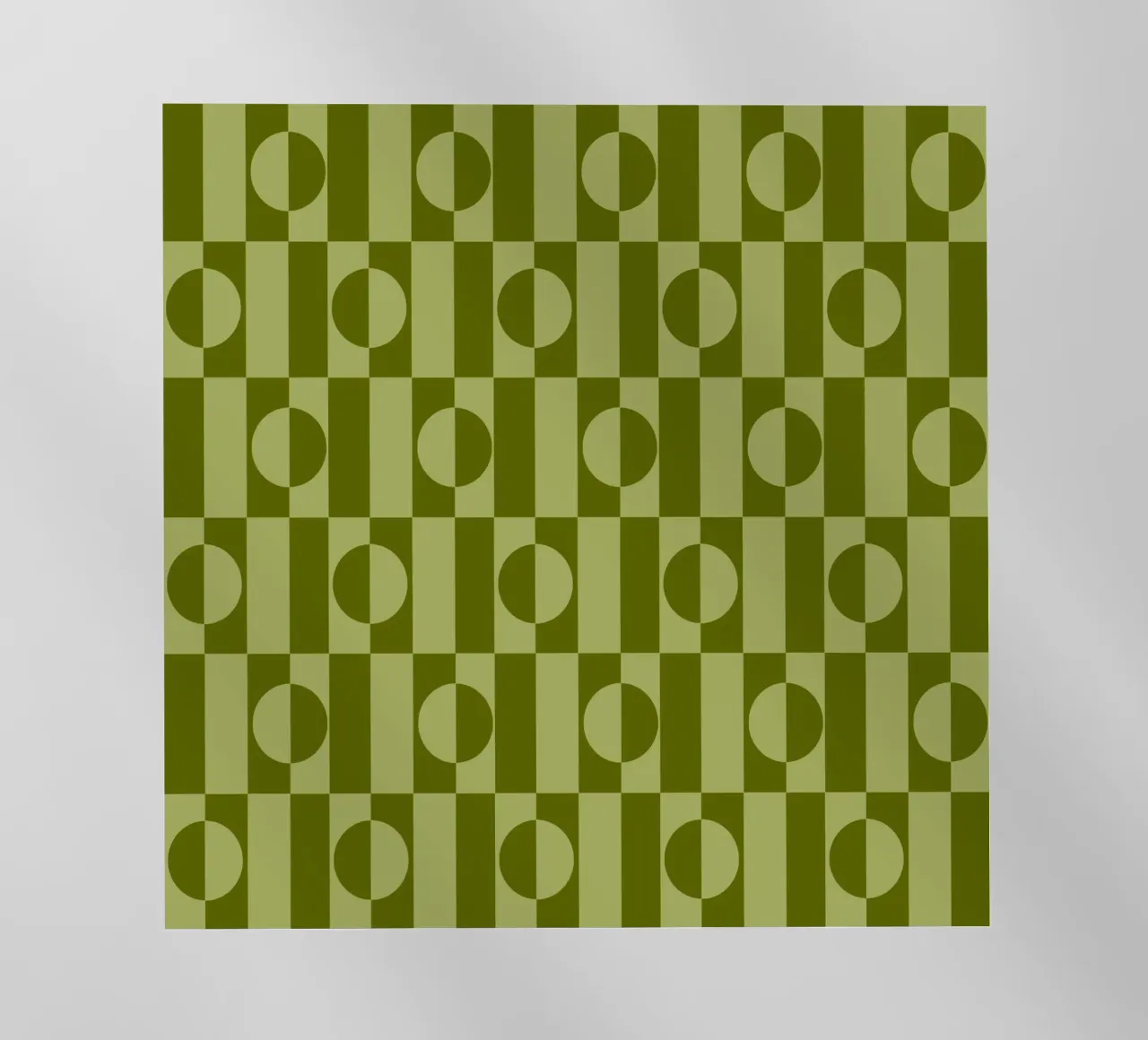 Olive green eclectic geometric mid century modern pattern pellicola backlit da TijanaArtStudio88
