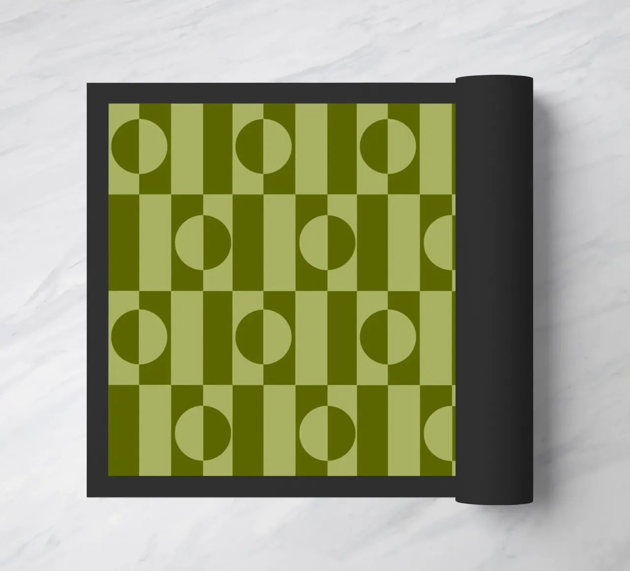 Olive green eclectic geometric mid century modern pattern zerbino da TijanaArtStudio88