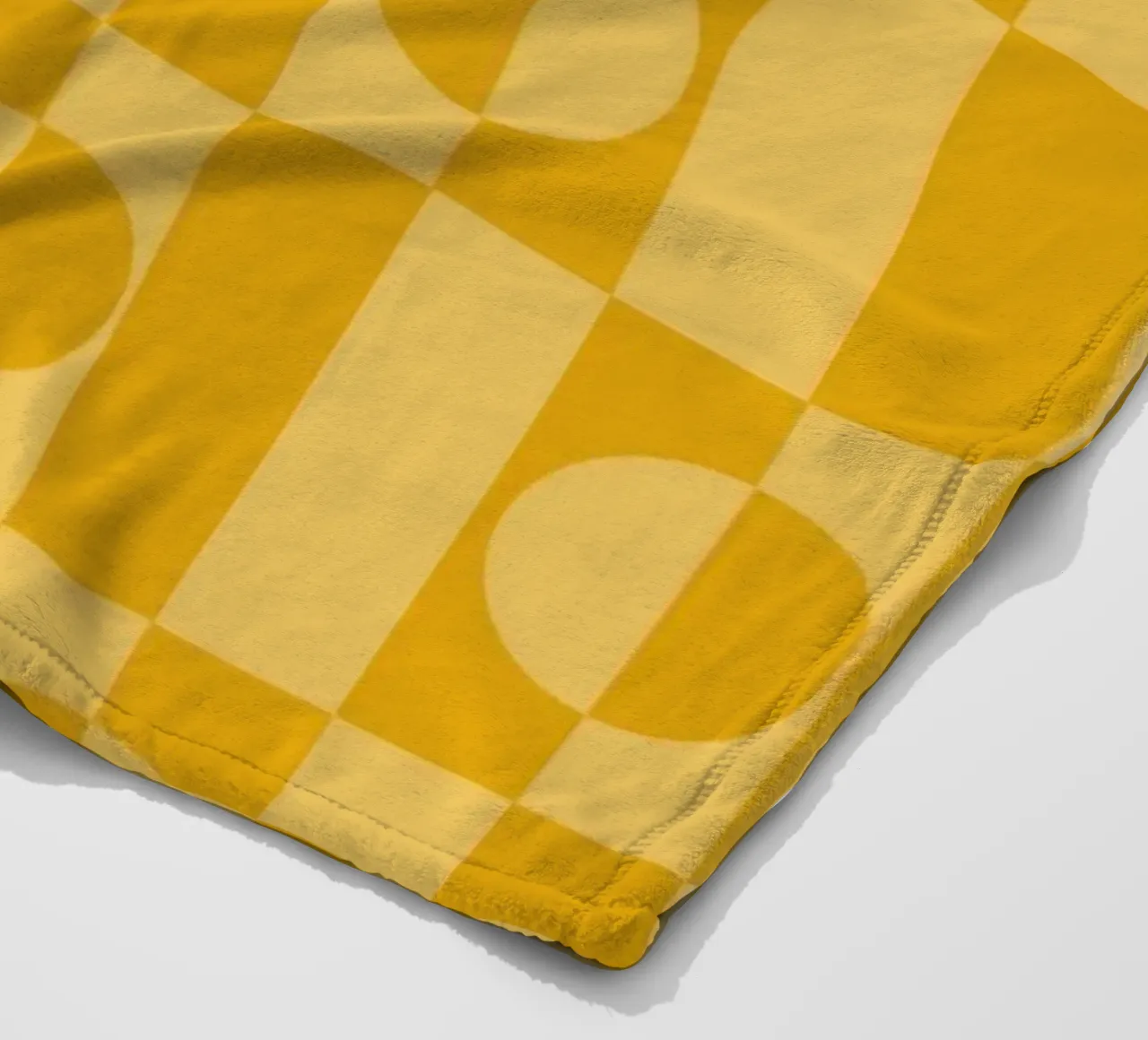 Yellow eclectic geometric mid century modern pattern coperta in pile da TijanaArtStudio88