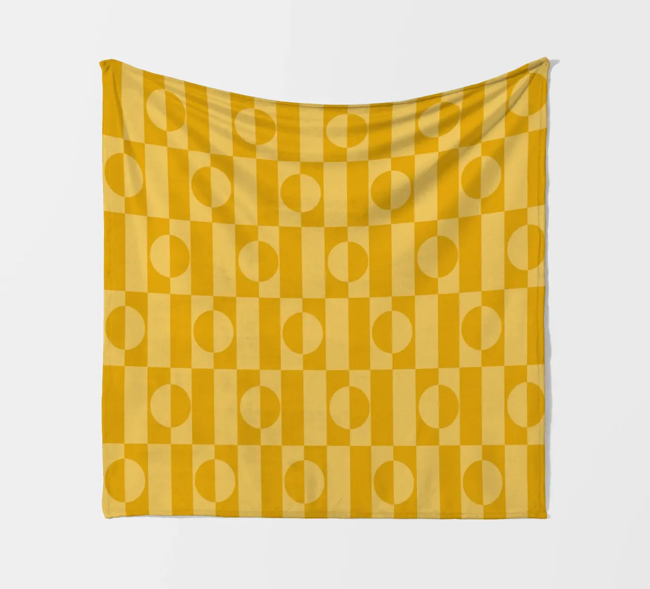 Yellow eclectic geometric mid century modern pattern coperta in pile da TijanaArtStudio88