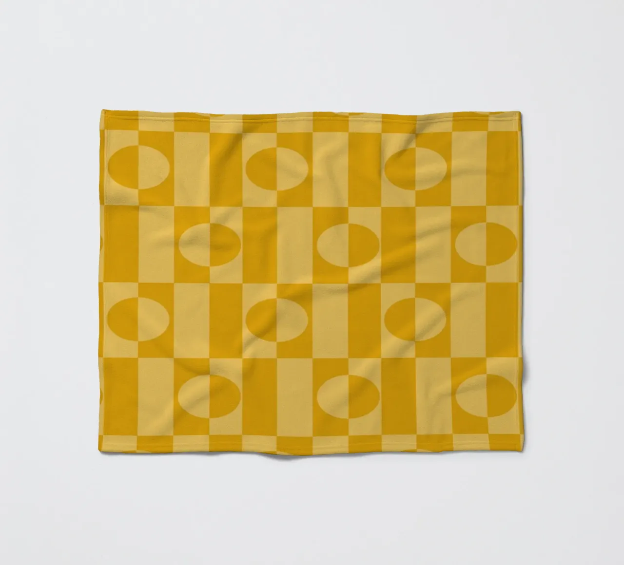 Yellow eclectic geometric mid century modern pattern coperta in pile da TijanaArtStudio88