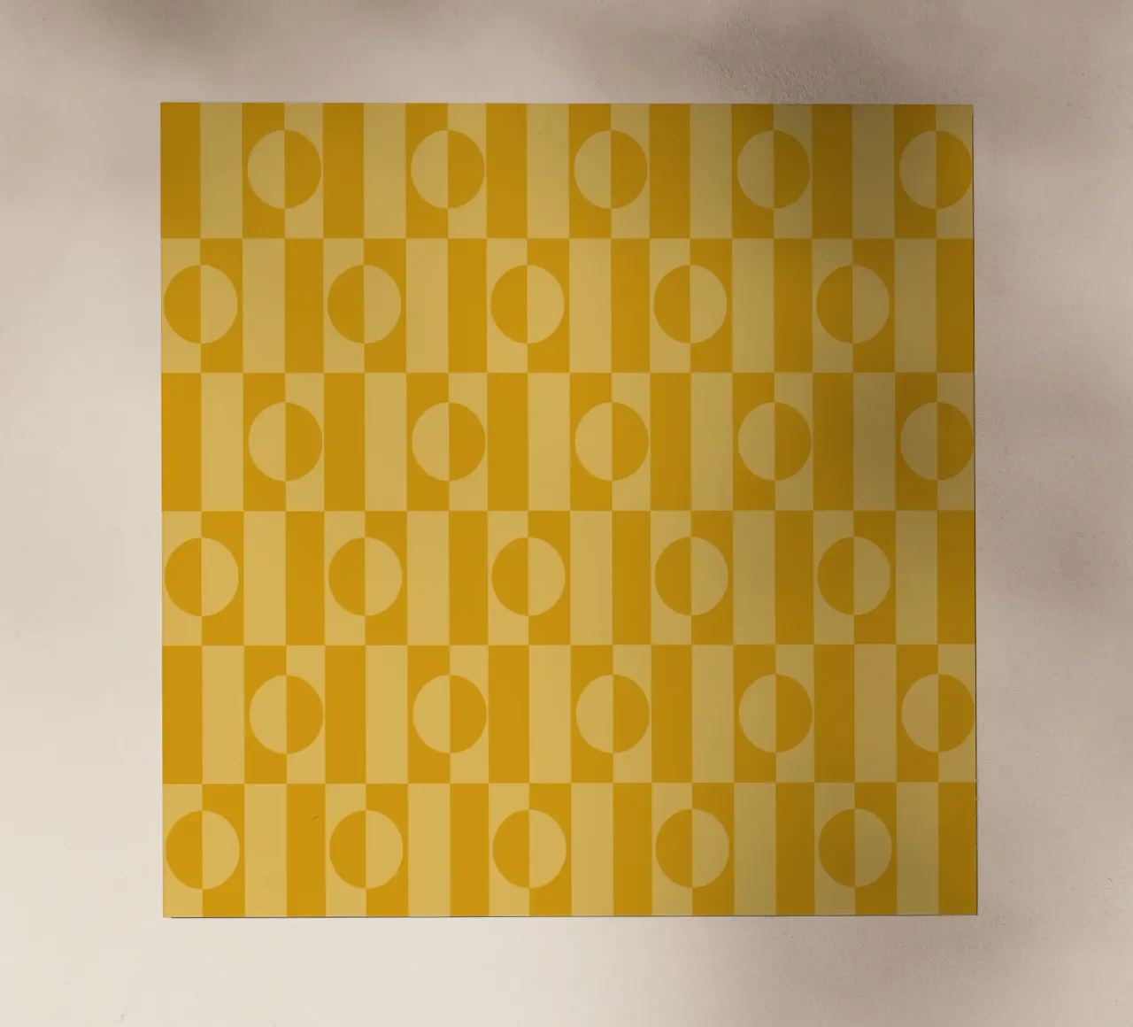 Yellow eclectic geometric mid century modern pattern pellicola backlit da TijanaArtStudio88