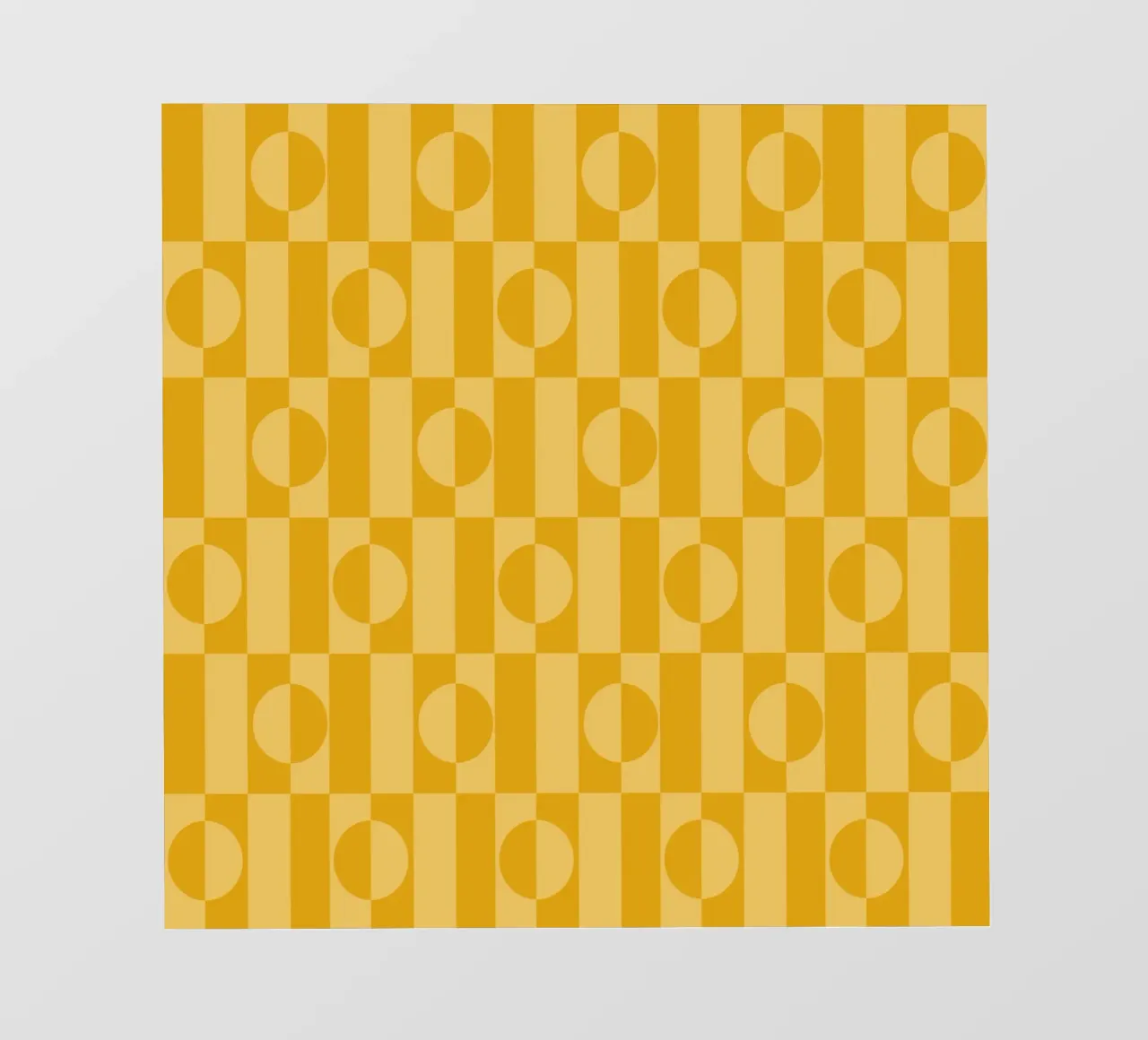 Yellow eclectic geometric mid century modern pattern pellicola backlit da TijanaArtStudio88